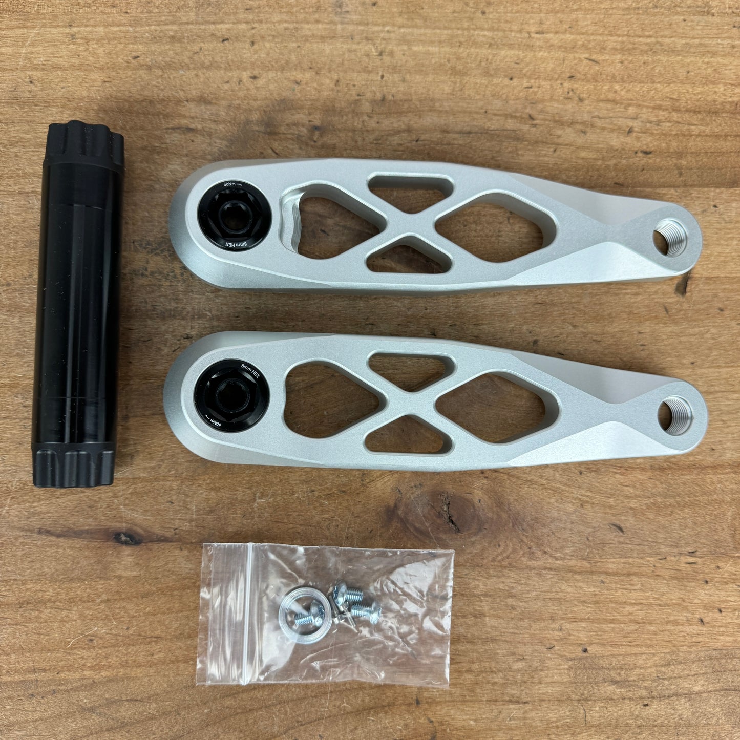 New! 5DEV R-Spec 165mm Trail/Enduro Mountain Bike Billet Silver Crankset 625g