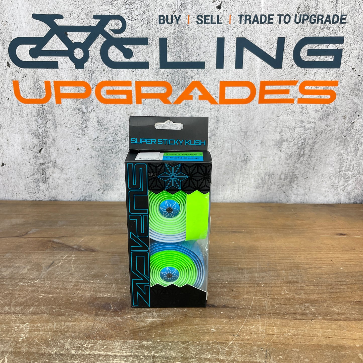 New! Supacaz Neon Green/Blue Super Sticky Kush Road Bike Handlebar Tape