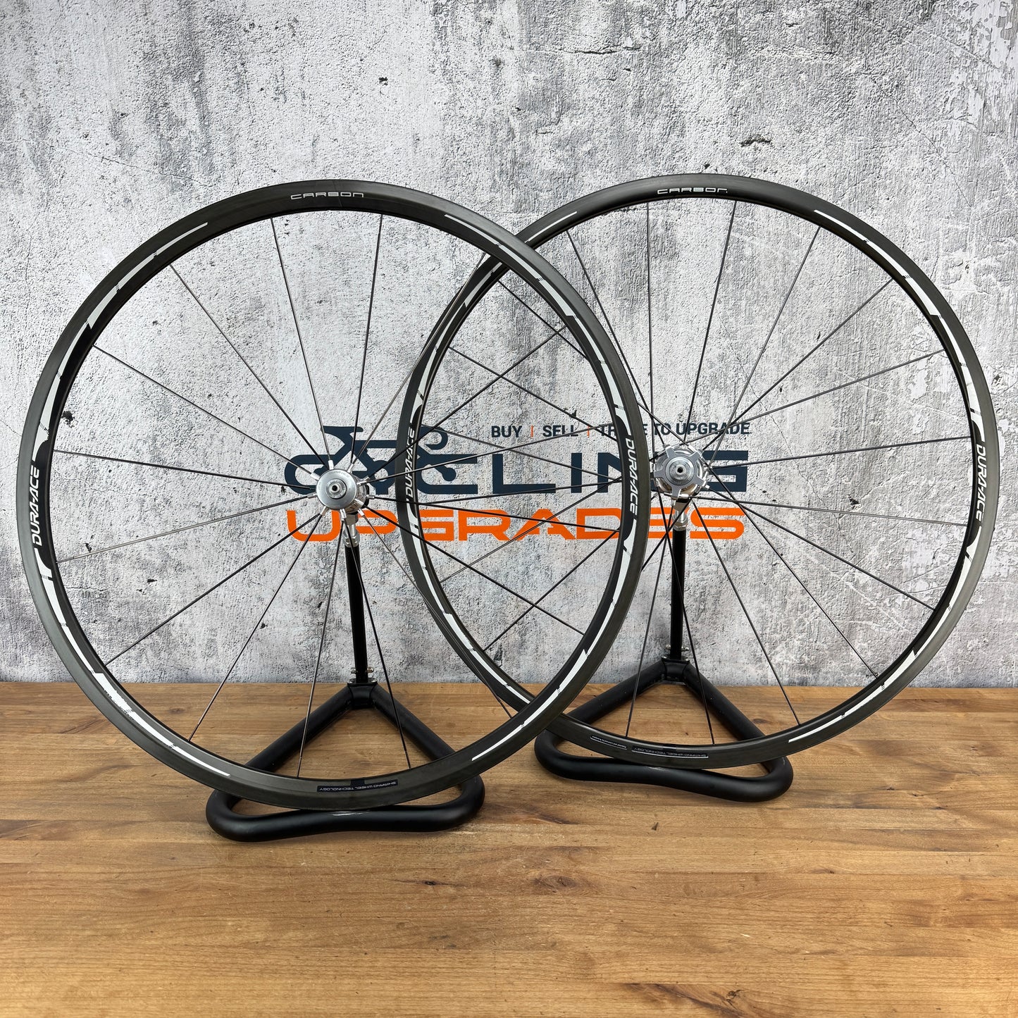 Low Mile! Shimano Dura-Ace WH-7801 Carbon Tubular Wheelset 700c Rim Brake 1322g