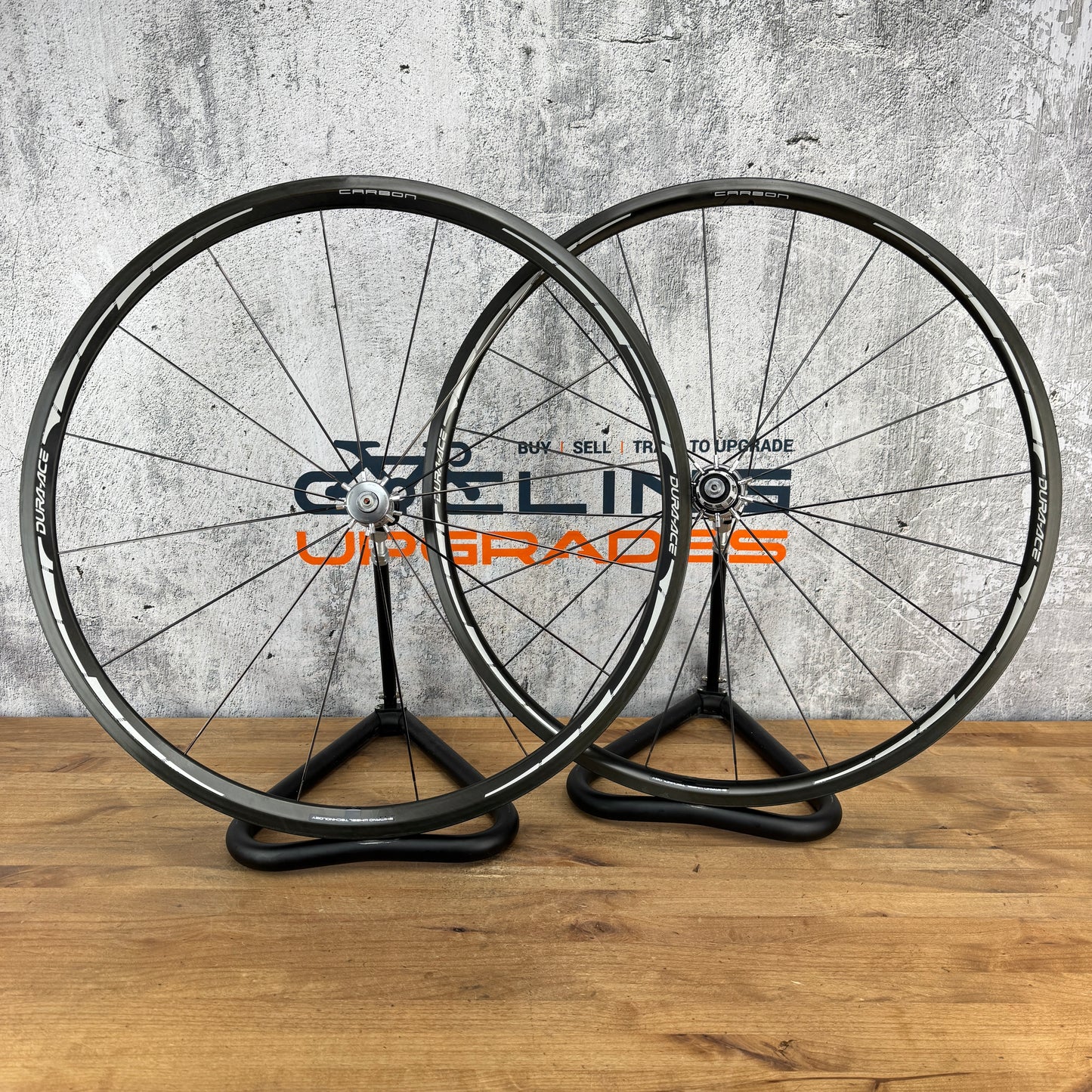 Low Mile! Shimano Dura-Ace WH-7801 Carbon Tubular Wheelset 700c Rim Brake 1322g