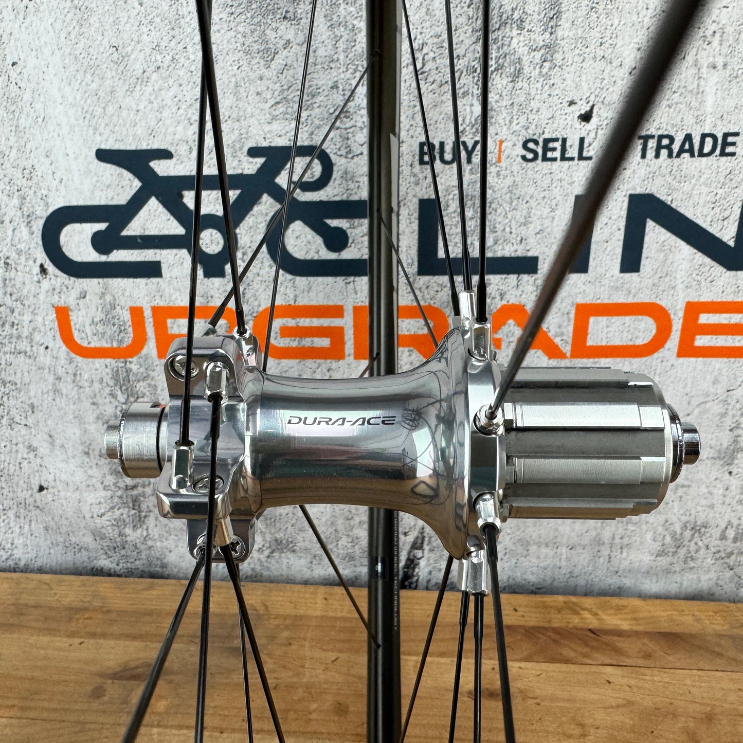 Low Mile! Shimano Dura-Ace WH-7801 Carbon Tubular Wheelset 700c Rim Brake 1322g