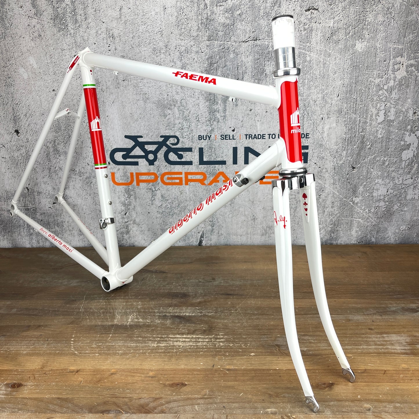Low Mile! Alberto Masi Faema 54x55 Rim Brake Steel Road Bike Frameset 700c