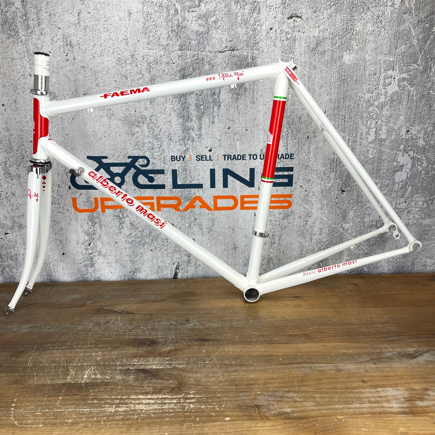 Low Mile! Alberto Masi Faema 54x55 Rim Brake Steel Road Bike Frameset 700c