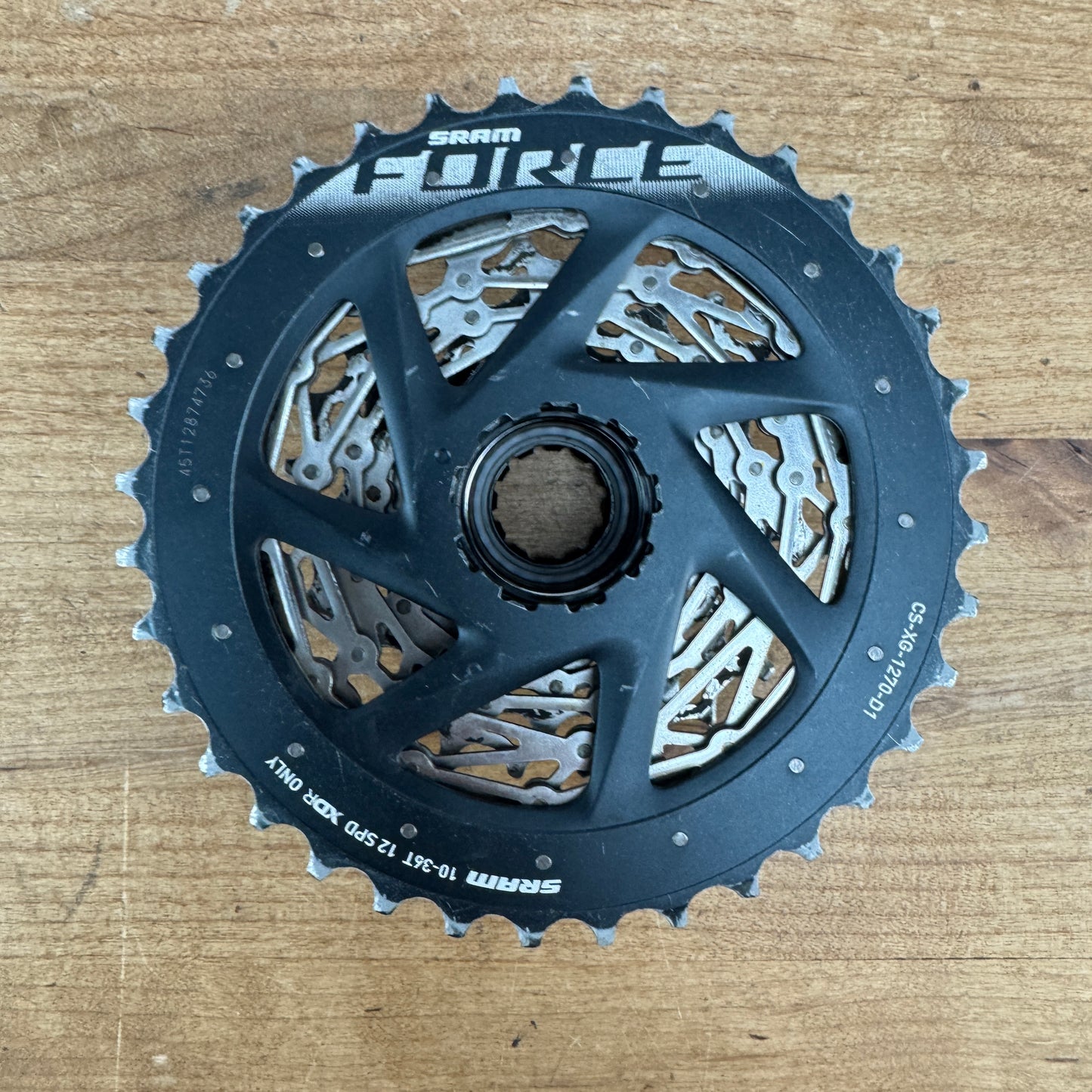 SRAM Force AXS XG-1270 D1 10-36t XDR 12-Speed Bike Cassette 310g "Typical Wear"