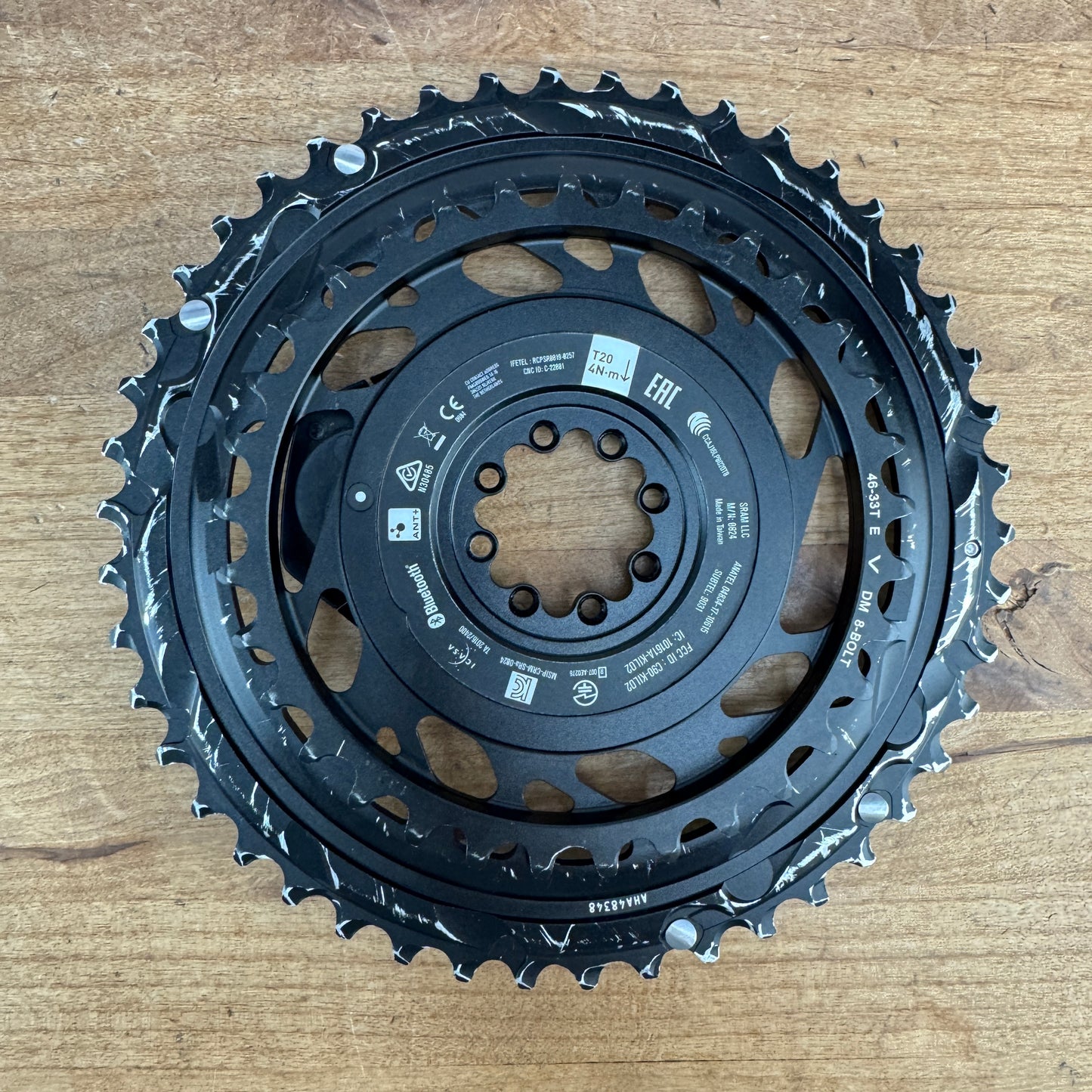 Low Mile! SRAM Red AXS E1 46/33t 12-Speed Quarq Power Meter Chainring Set 260g