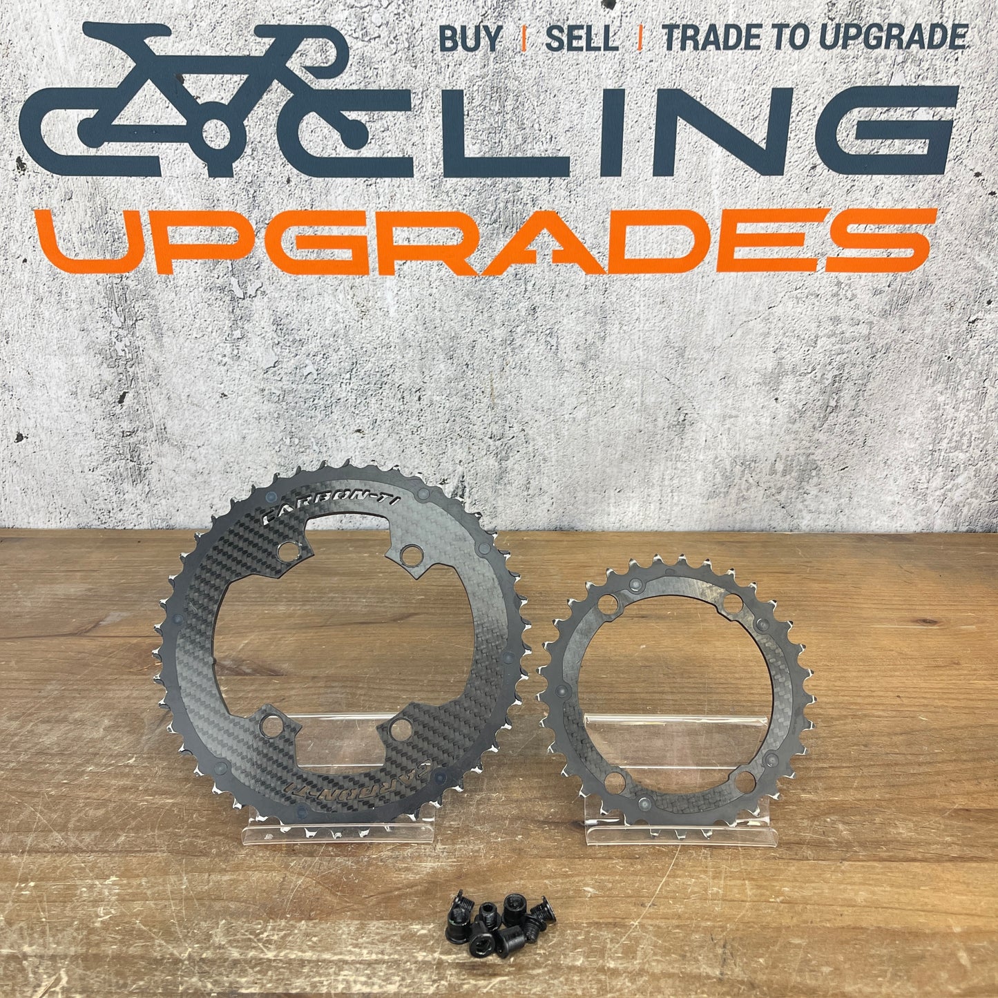 Low Mile! Carbon-Ti X-CarboRing EVO X-AXS 46/33t 110 BCD 12-Spd Chainrings 120g