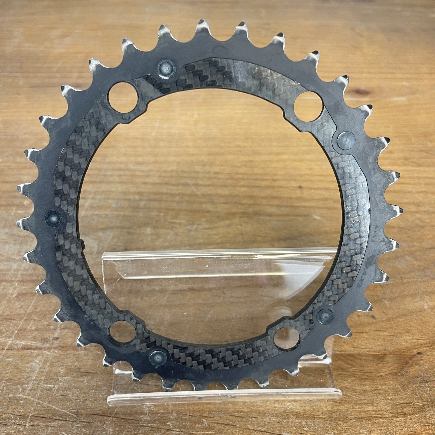 Low Mile! Carbon-Ti X-CarboRing EVO X-AXS 46/33t 110 BCD 12-Spd Chainrings 120g