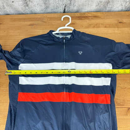 Worn Once! Sanpella Classic Stripes Men's XL Short Sleeve Cycling Jersey