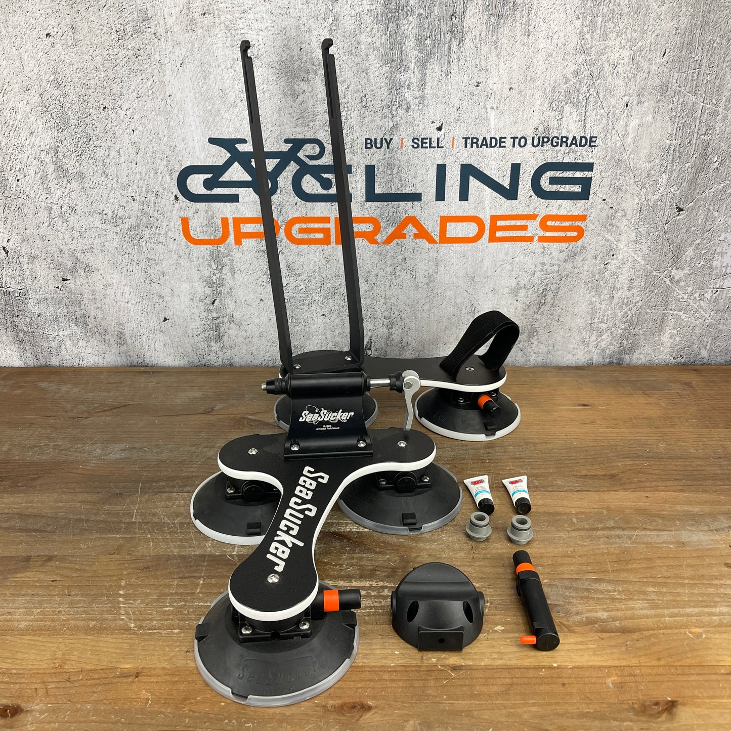 Sea Sucker Quick Release or Thru-Axle Deluxe Bike Kit Bike Rack Rooftop Mount