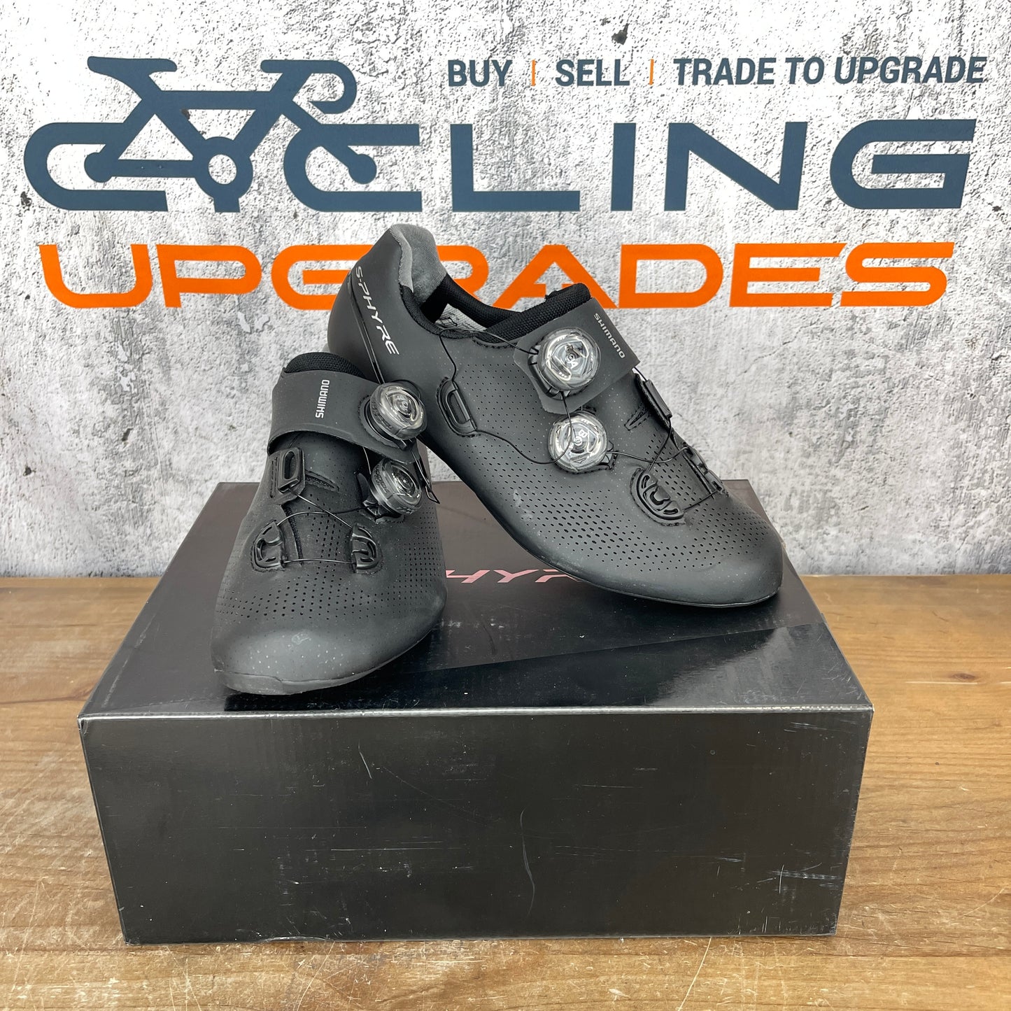 Light Use! Shimano SH-RC901 Wide EU 40 US 6.7 Black Cycling Shoes Cleats 485g