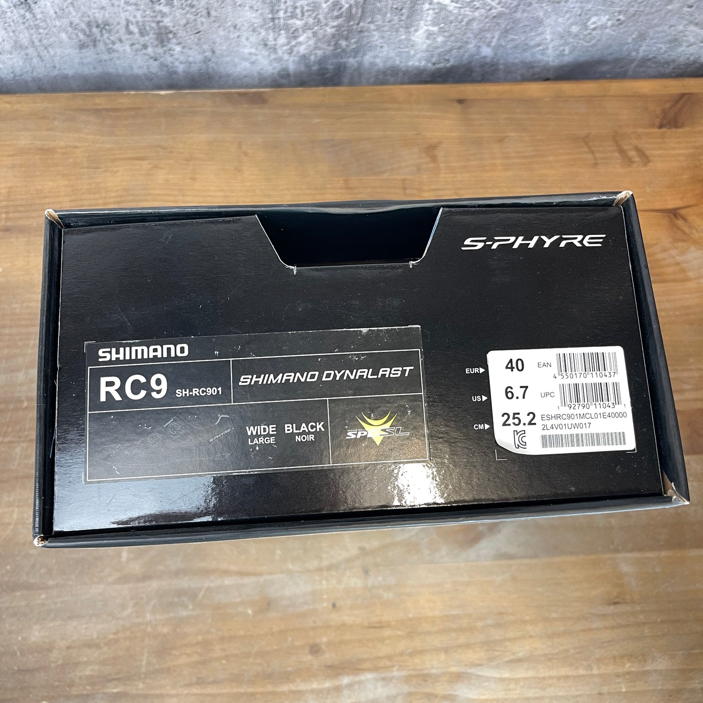 Light Use! Shimano SH-RC901 Wide EU 40 US 6.7 Black Cycling Shoes Cleats 485g