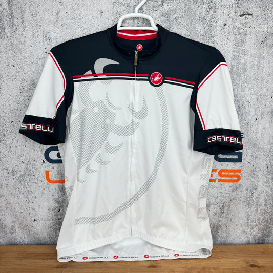 Castelli Short Sleeve Men's XXL White/Black Cycling Jersey 195g