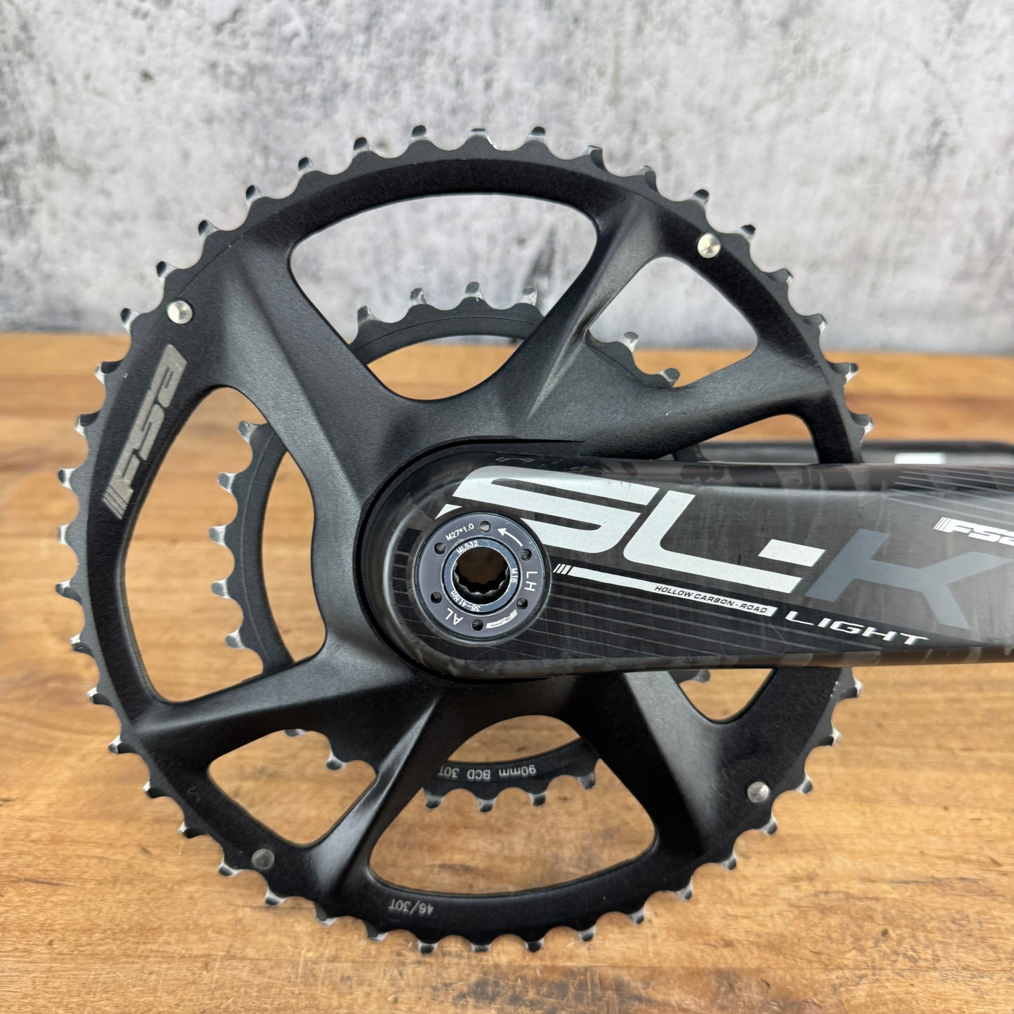 Low Mile! FSA SL-K Light Modular 46/30t 10/11-Speed 30mm Carbon Crankset 175mm