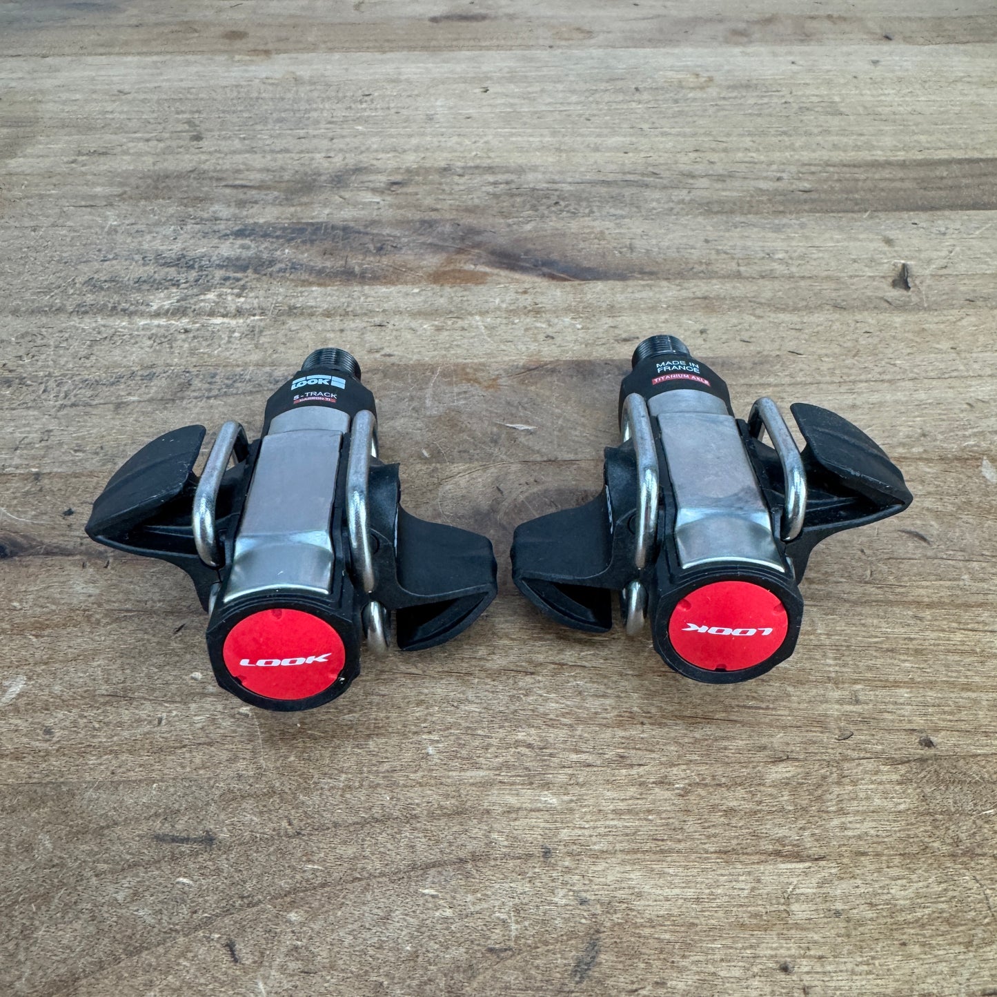 Ridden Once! Look S-Track Carbon Ti Clipless MTB XC CX Gravel Pedals w/ Cleats