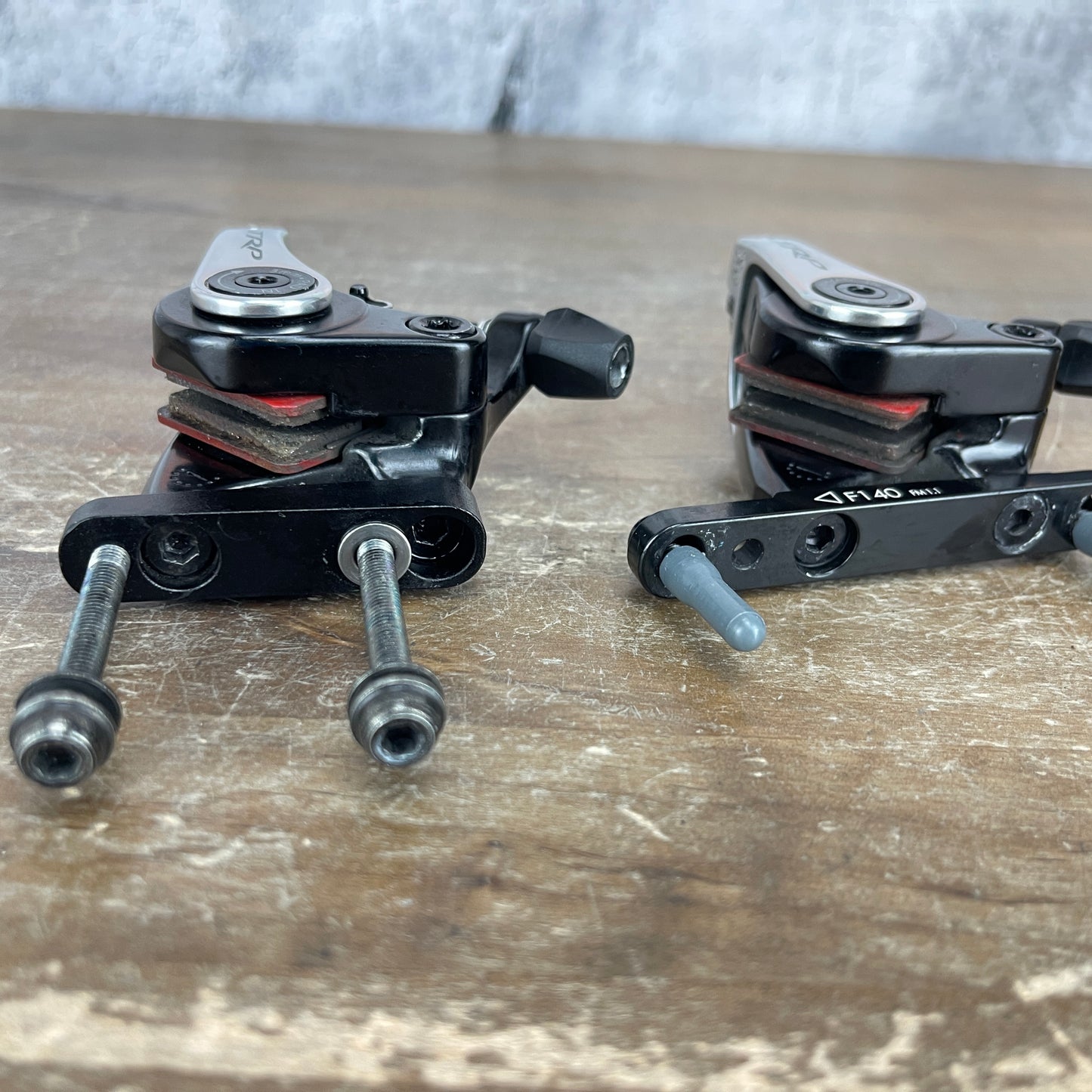 TRP Spyre Flat-Mount Cable Actuated Disc Brake Calipers 373g w/ Adapters