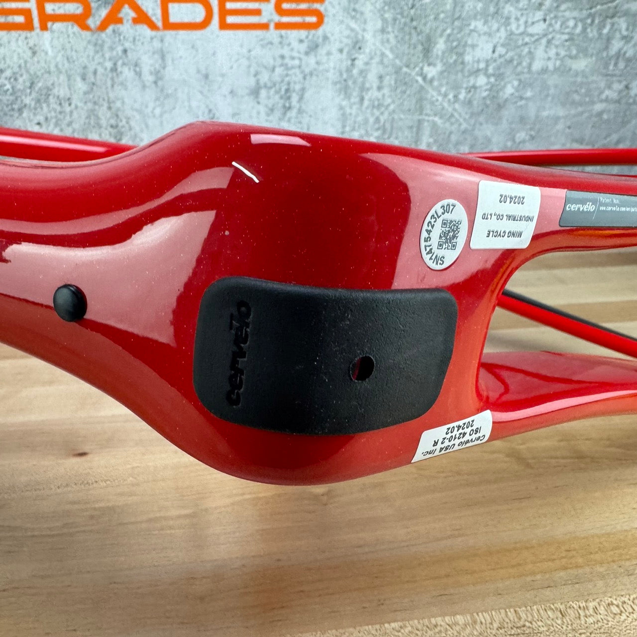 Low Mile! 2024 Cervelo S5 Carnelian 54cm Carbon Disc Frameset 700c 2331g