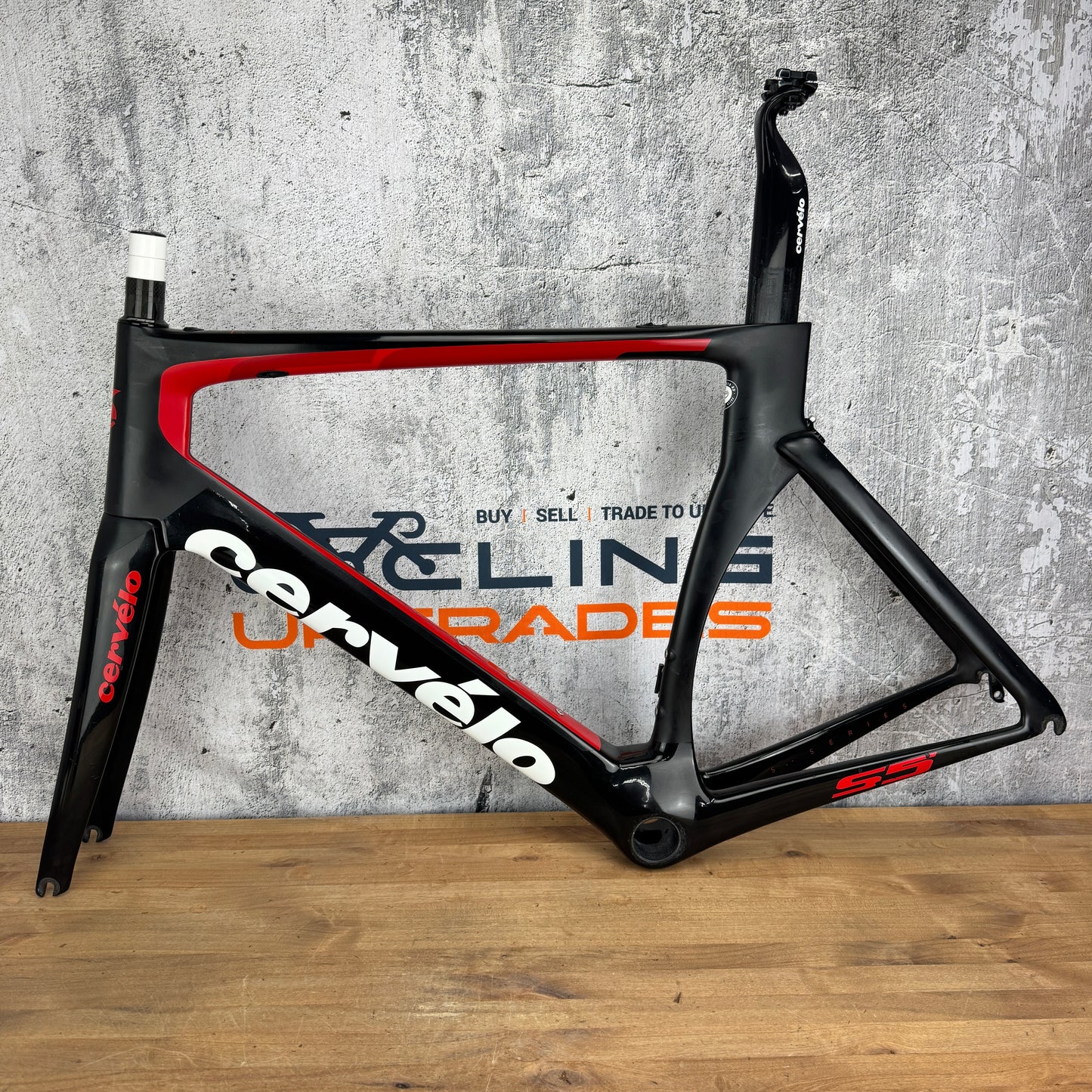 2018 Cervelo S5 58cm Rim Brake Carbon Road Bike Frameset 700c 1845g