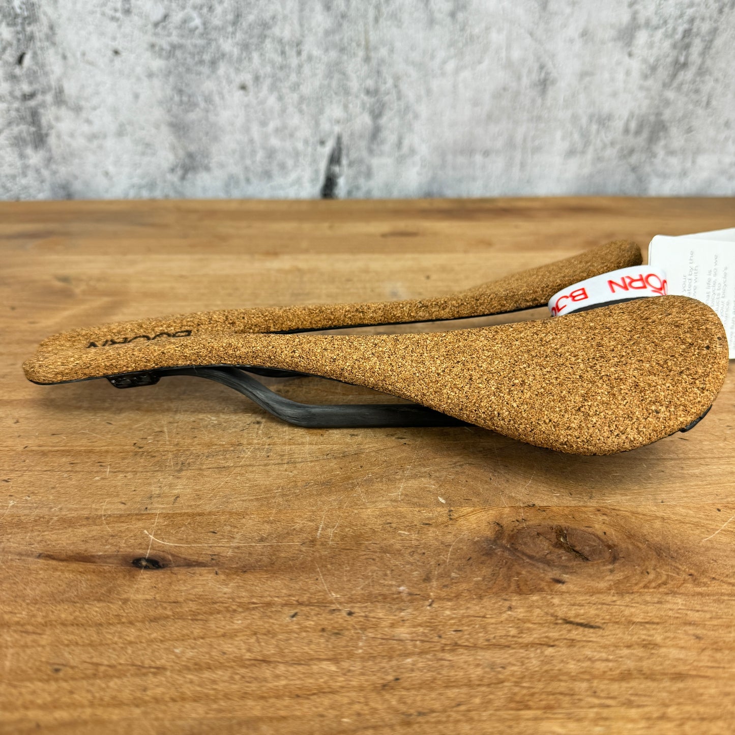 New! Bjorn Cycles Probka Cork Padded 143mm 7x9mm Carbon Rail Bike Saddle 107g