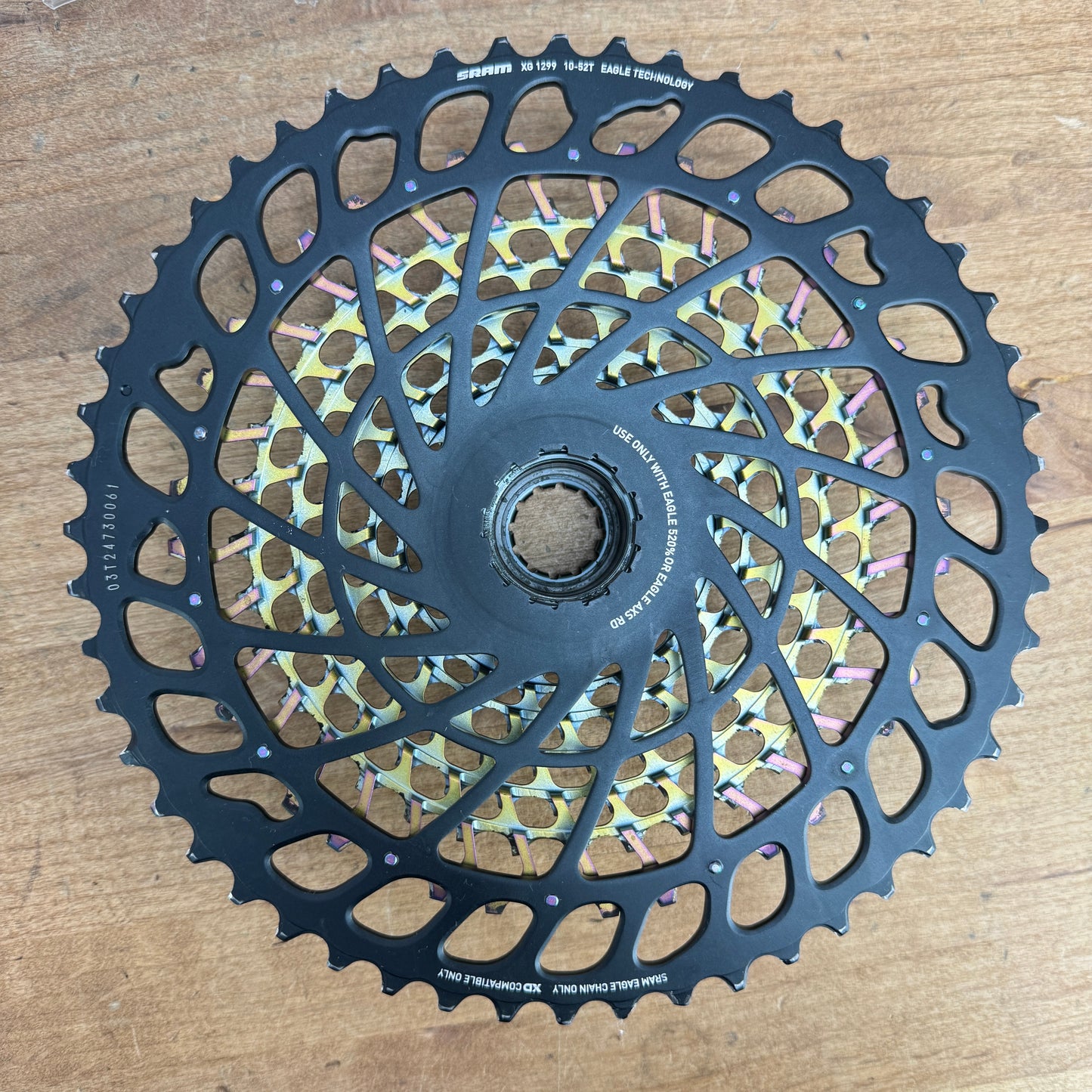 Ridden Once! SRAM Eagle XX1 XG-1299 10-52t 12-Speed Rainbow MTB Cassette 378g