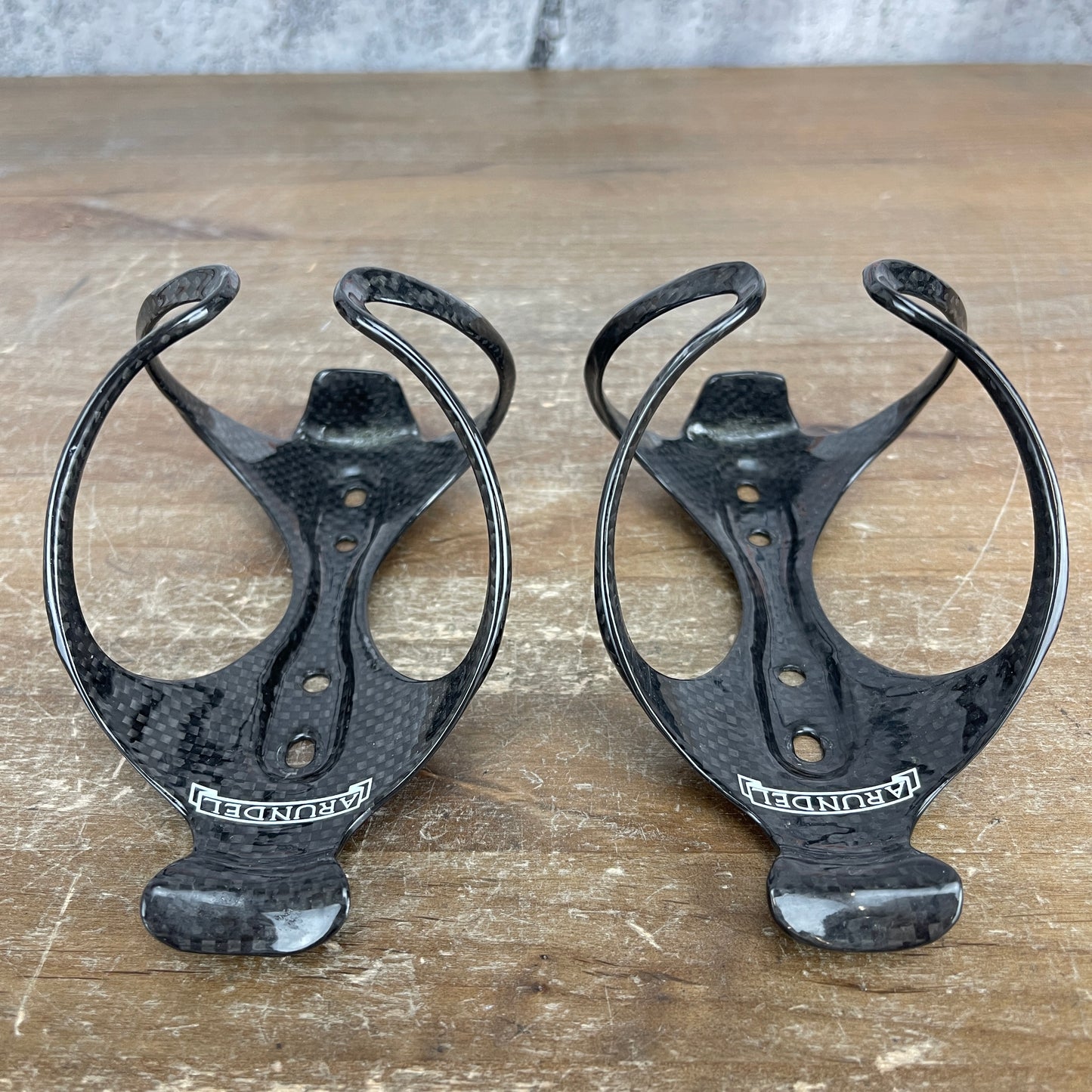 Arundel Mandible 3k Gloss Carbon Bike Pair 2x Water Bottle Cages 58g