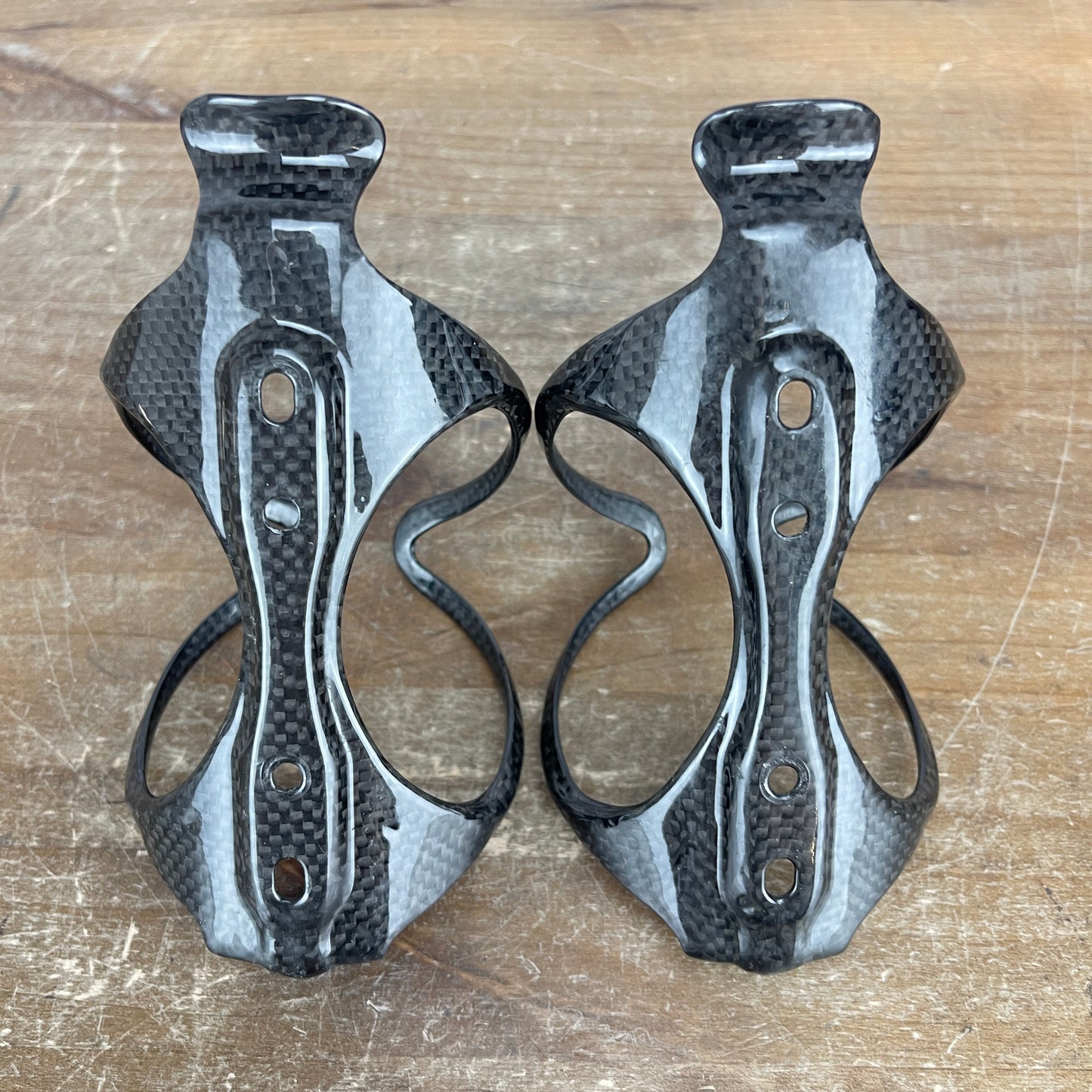 Arundel Mandible 3k Gloss Carbon Bike Pair 2x Water Bottle Cages 58g