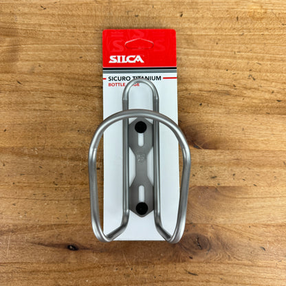 New! Silca Sicuro Silver Titanium Water Bottle Cage 30g. - V2