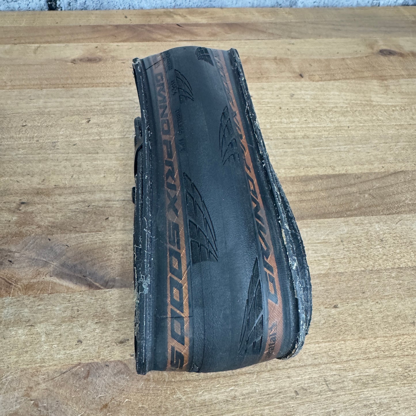 Pair Continental Grand Prix 5000s Tubeless Tan Wall 700c x 25mm Road Bike Tires