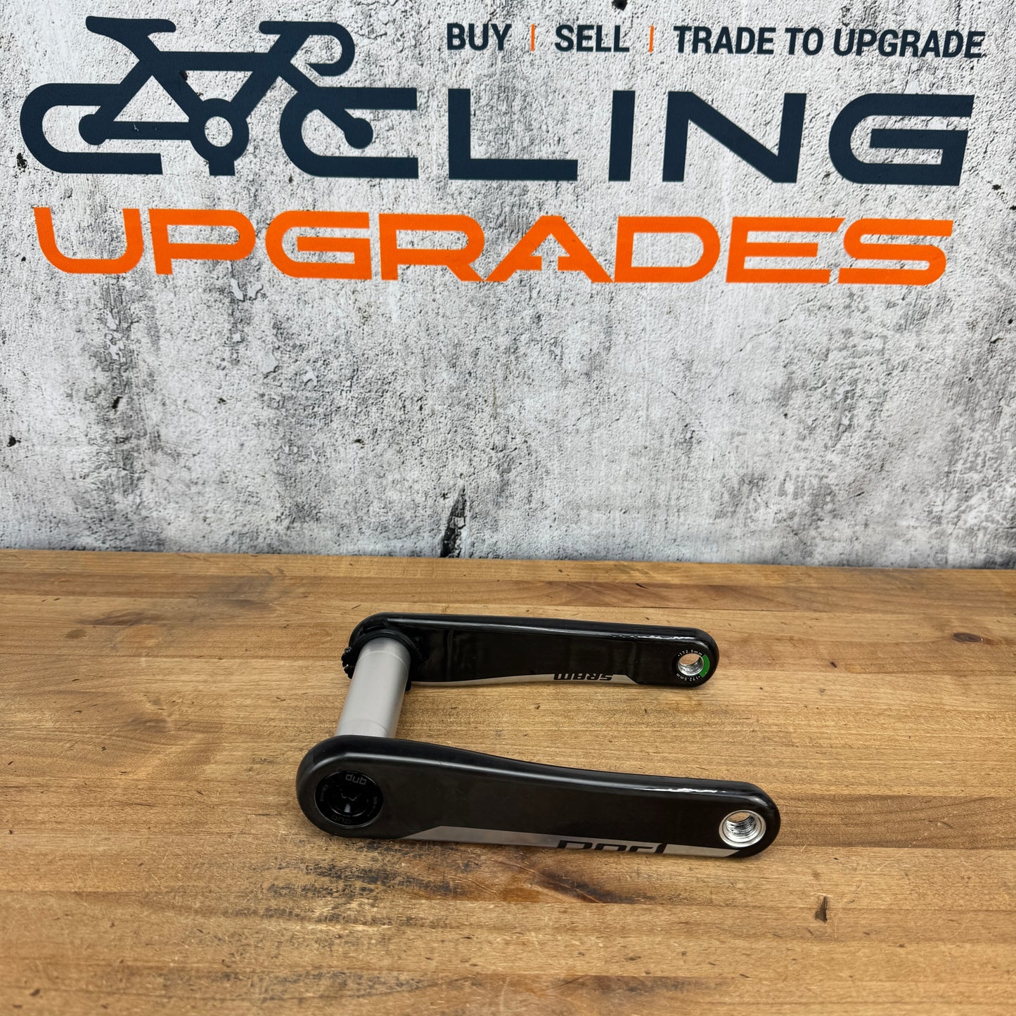 Light Use! SRAM Red AXS 172.5mm Carbon Crankset Crank Arms DUB SL Spindle 338g