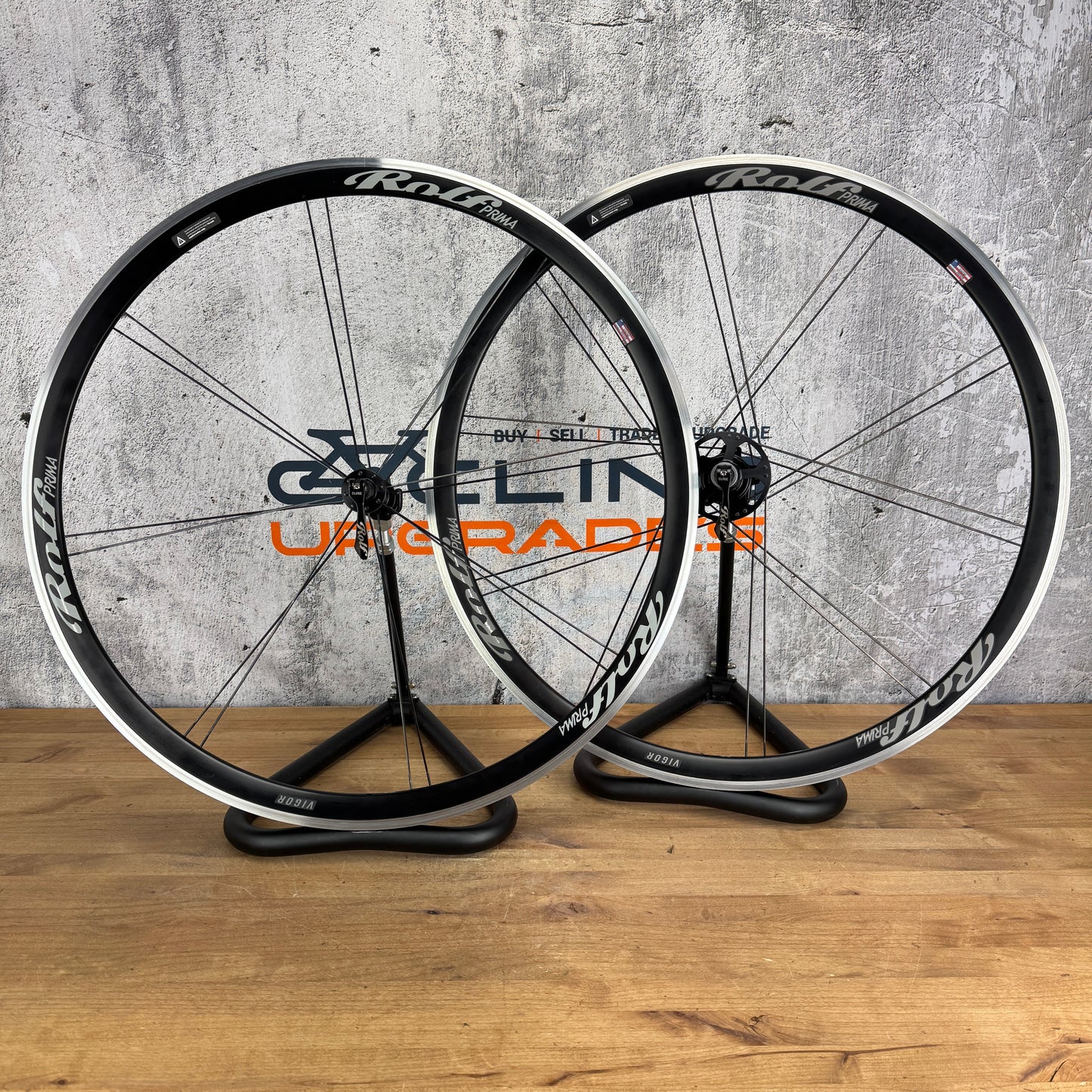 Light Use! Rolf Prima Vigor Alloy Tubeless Wheelset 700c Rim Brake 1595g