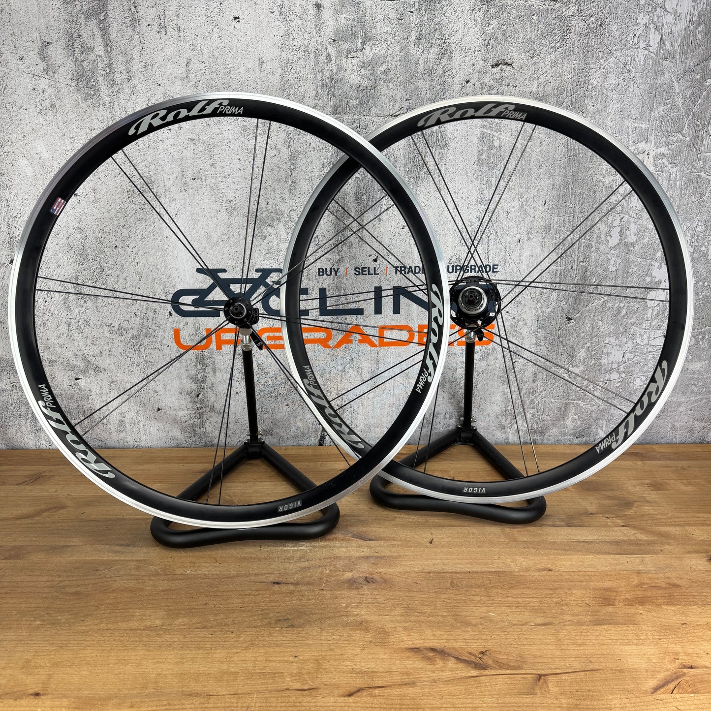 Light Use! Rolf Prima Vigor Alloy Tubeless Wheelset 700c Rim Brake 1595g