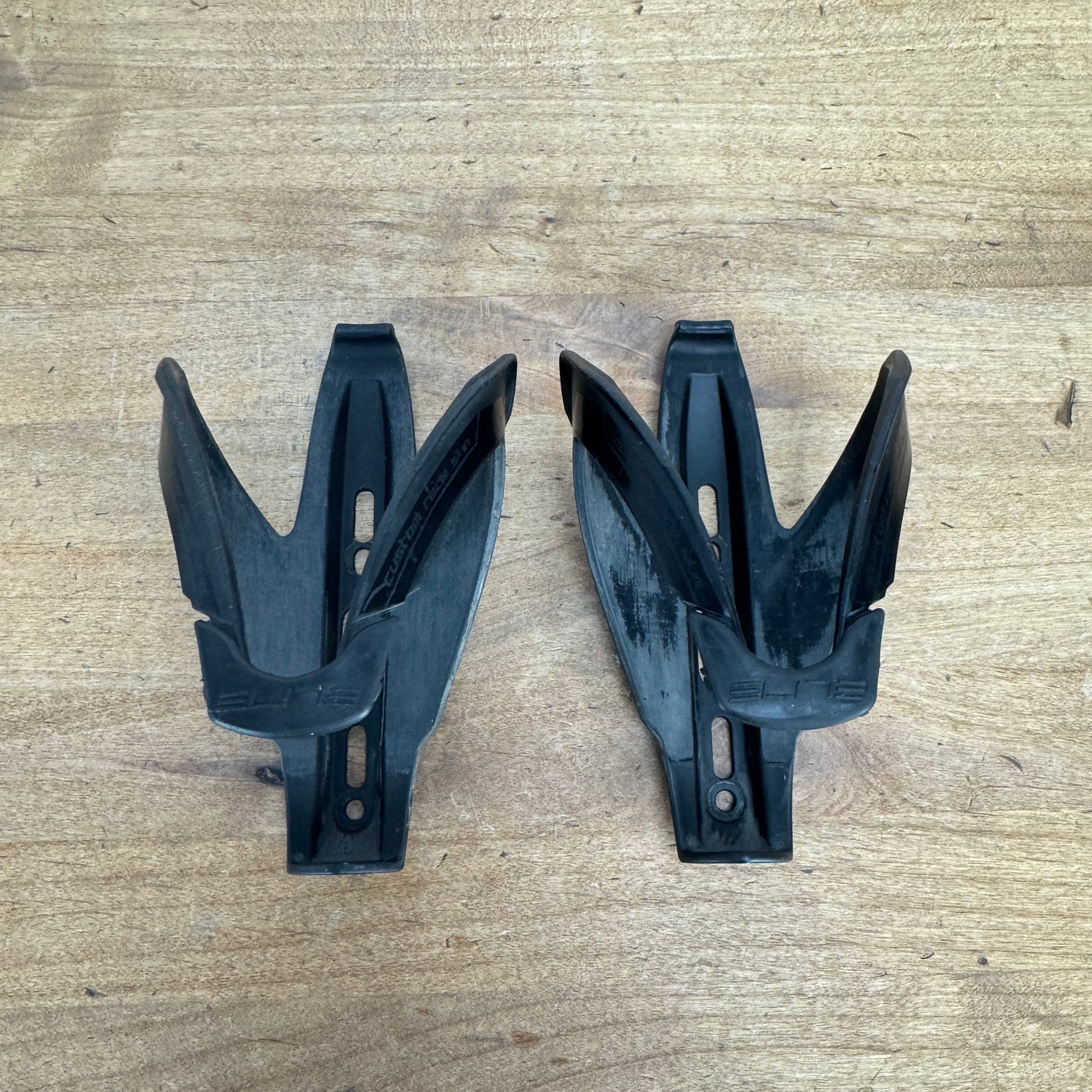 Elite Custom Race Skin Black Cycling Bike Water Bottle Cages Set 84g