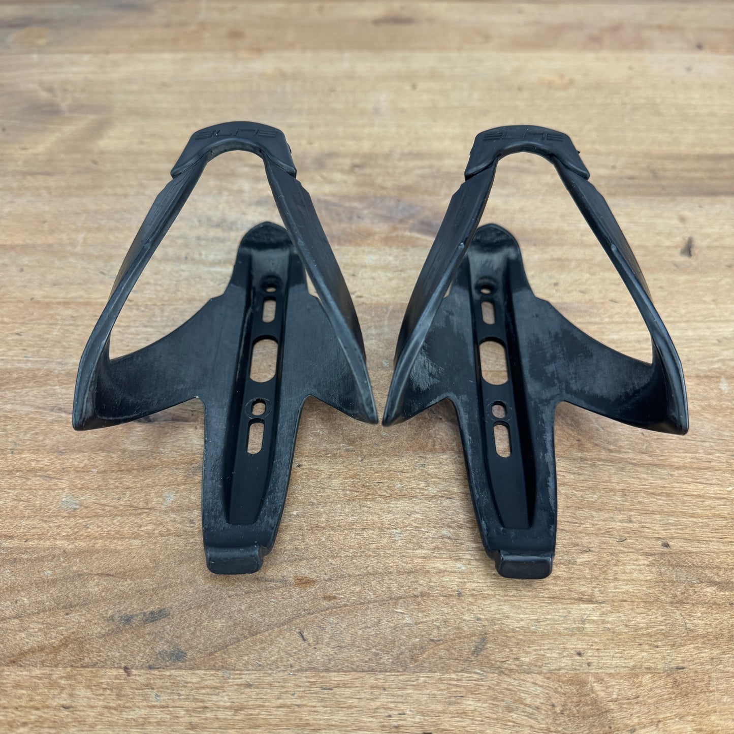Elite Custom Race Skin Black Cycling Bike Water Bottle Cages Set 84g