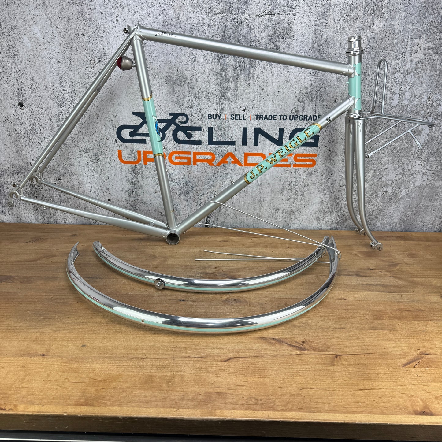 New! Circa 2006 J.P. Weigle Special 56cm Rim Brake Steel Frameset 700c 2859g
