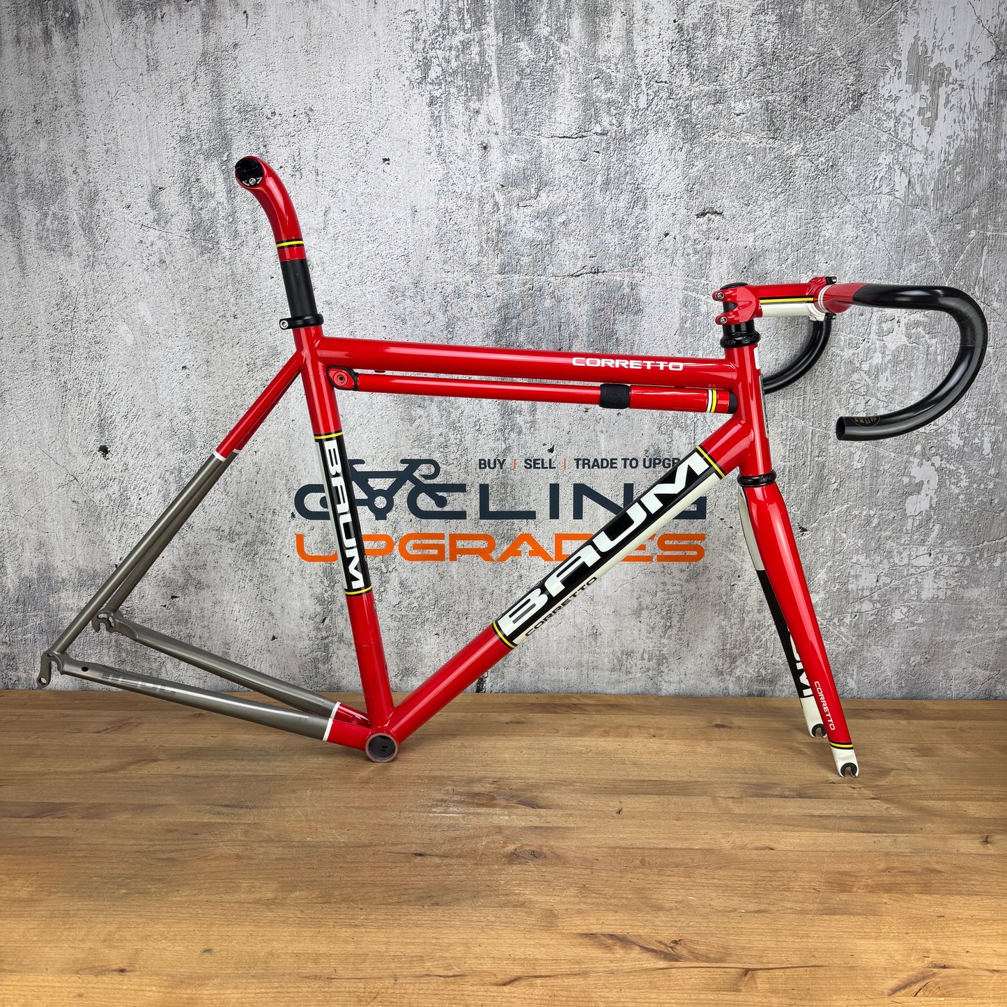 Low Mile 2020 Refinish Baum Corretto 53cm Rim Brake Titanium Frameset 700c 2342g