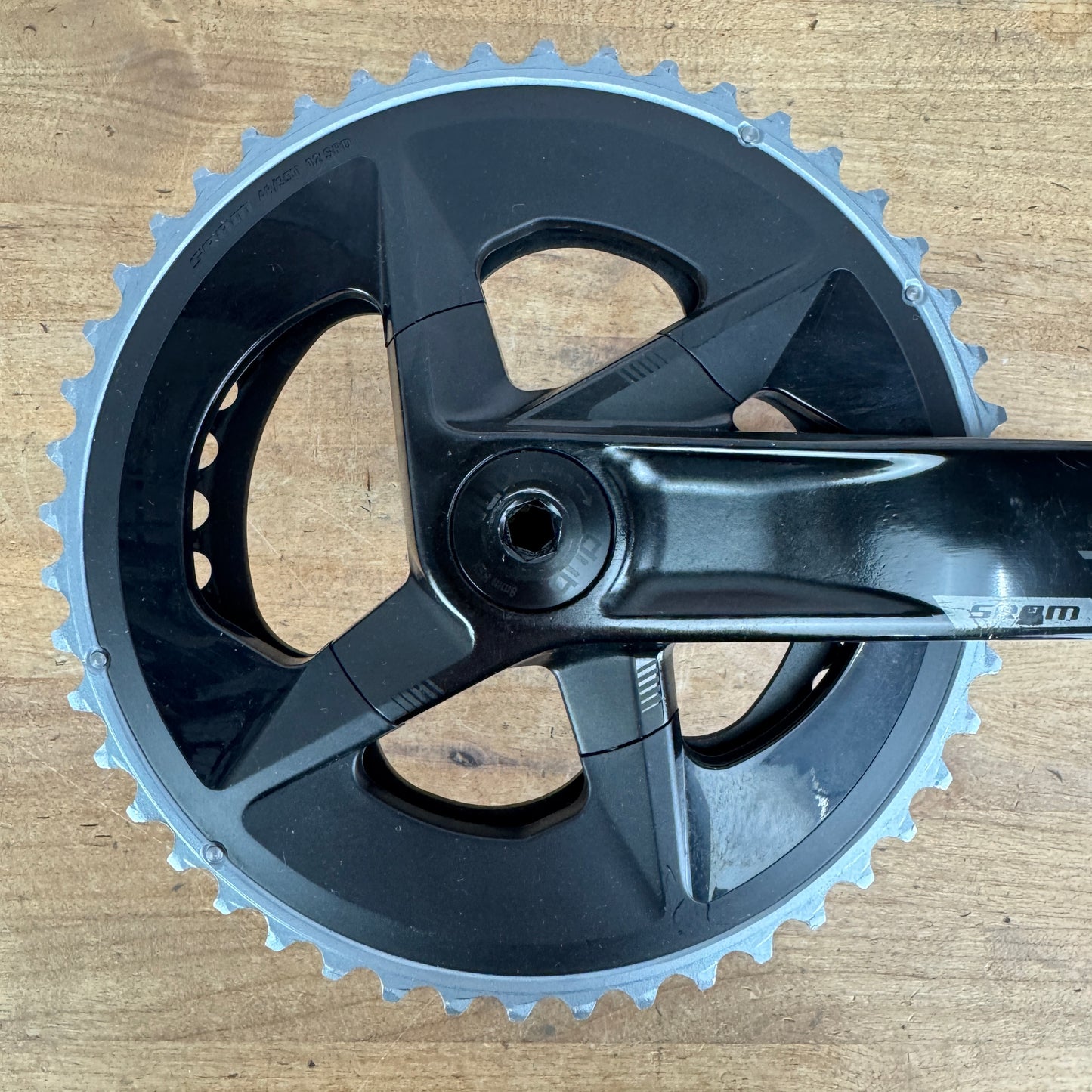 Low Mile! SRAM Rival AXS 172.5mm 48/35t 12-Speed Alloy Crankset with Chainrings