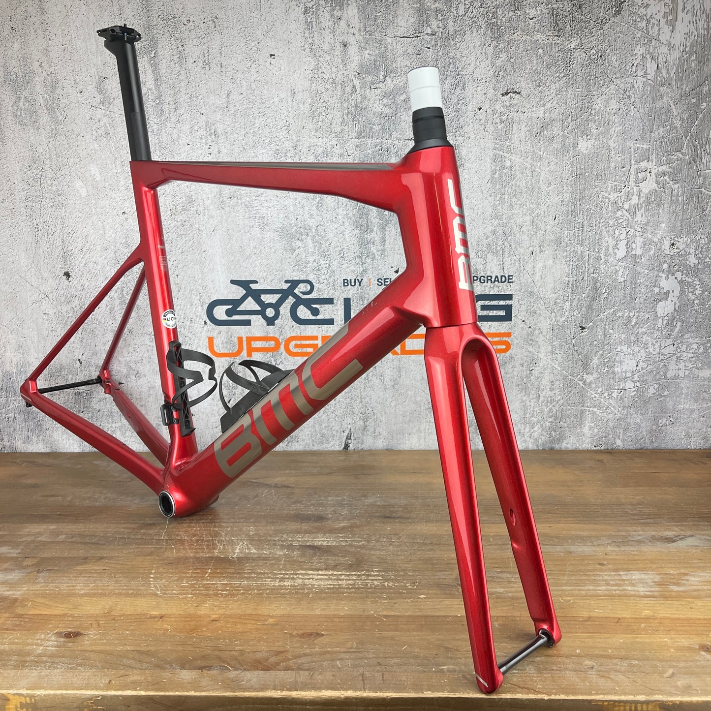 Ridden Once! 2022 BMC Teammachine SLR 58cm Prisma Red 700c Carbon Frameset