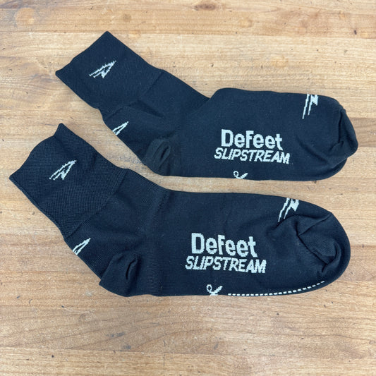 New! DeFeet Slipstream Socks Black Cycling Shoe Covers MSRP $27