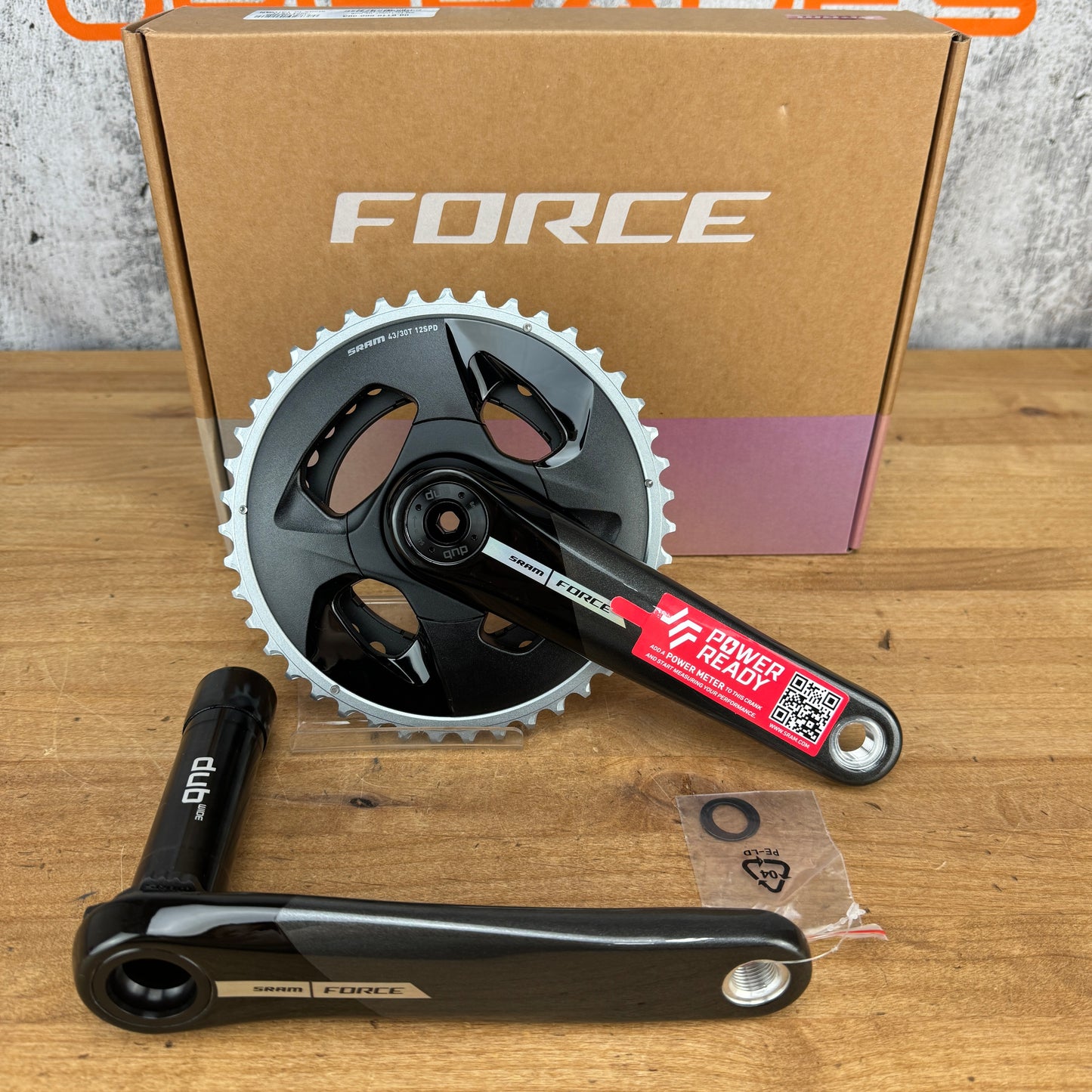 New! SRAM Force AXS D2 172.5mm DUB Wide 43/30t 12-Speed Carbon Crankset