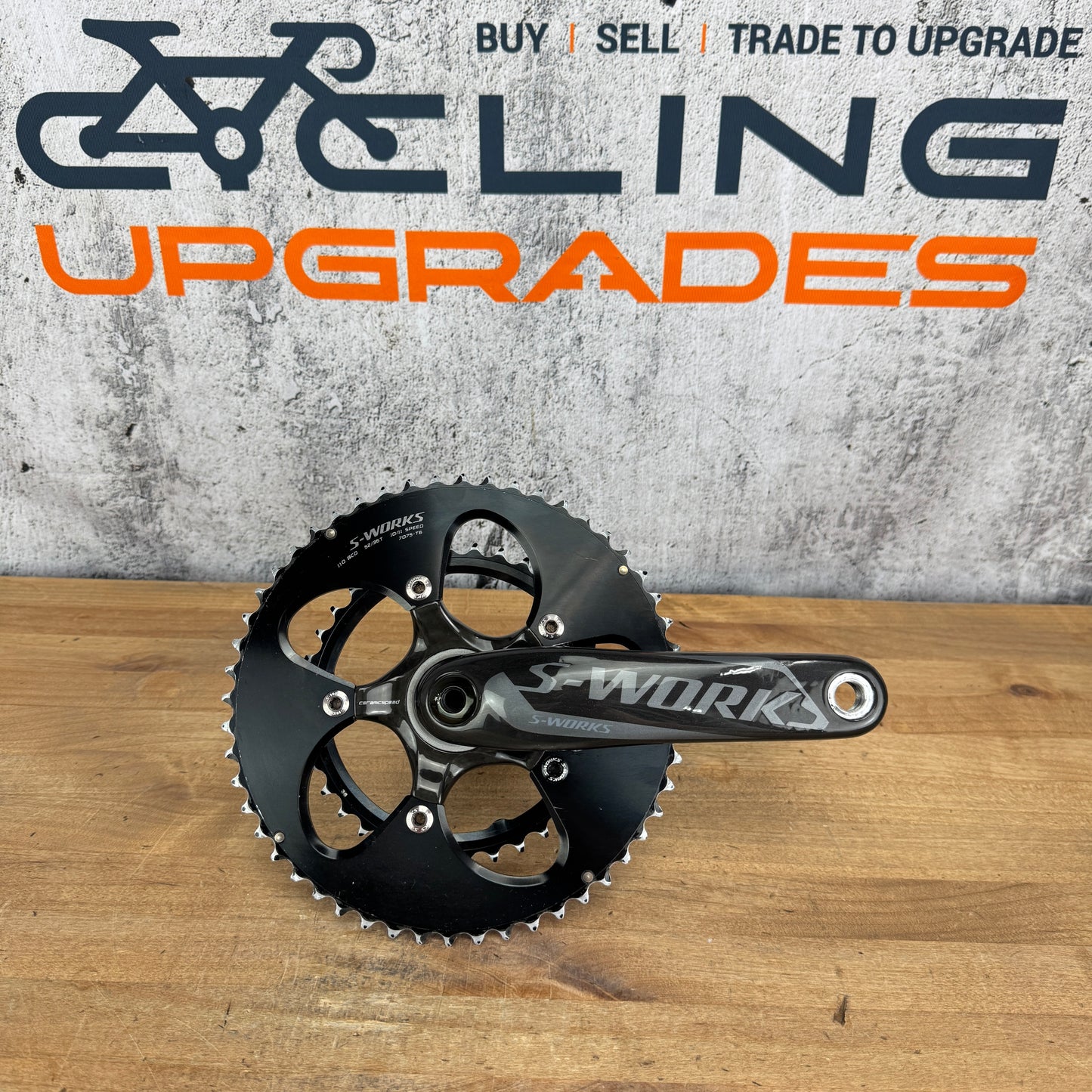 Specialized S-Works Carbon 172.5mm 52/36t 10/11-Speed Crankset 30mm Spindle 563g