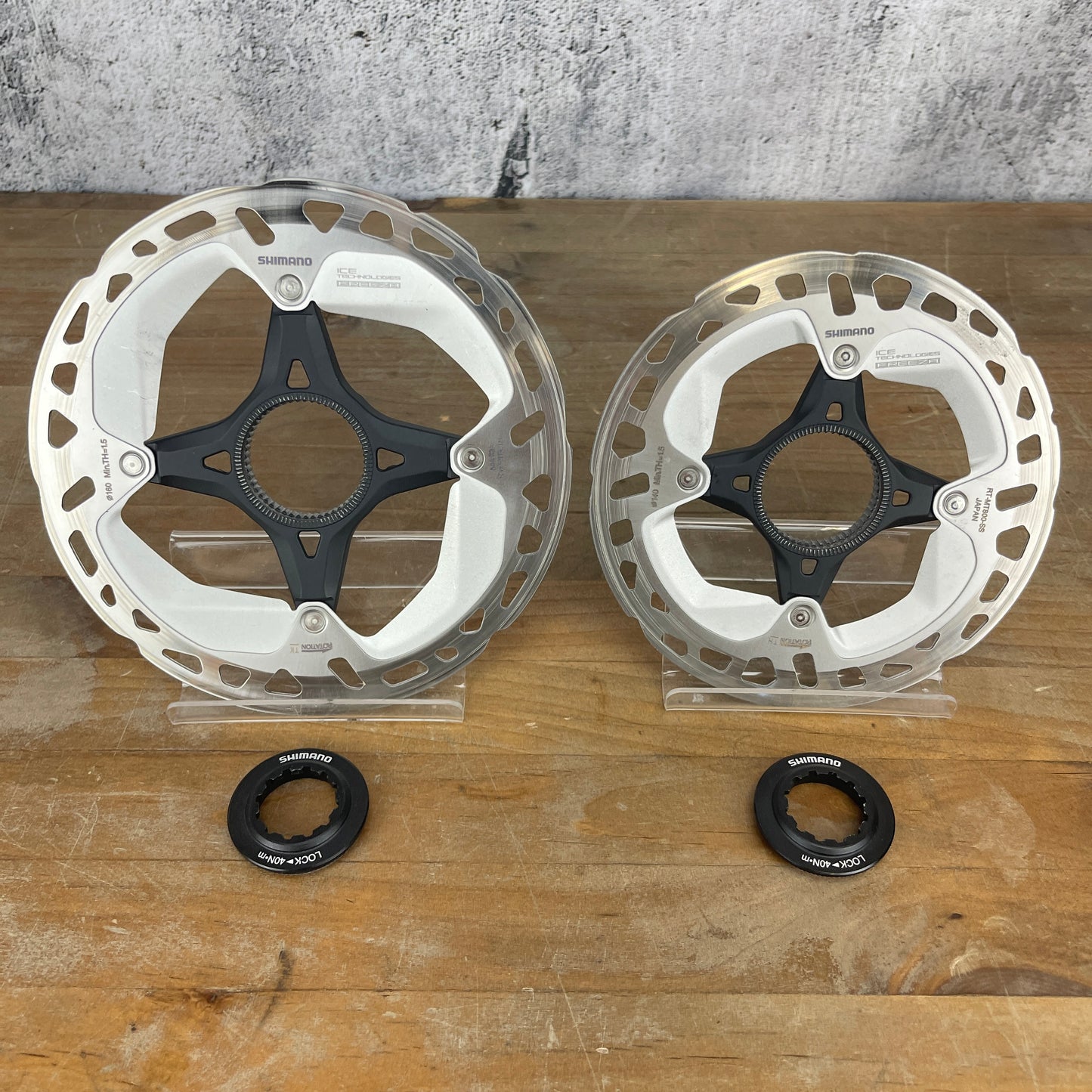 Shimano XT RT-MT800 Center Lock 160/140mm Bike Disc Brake Rotors 215g