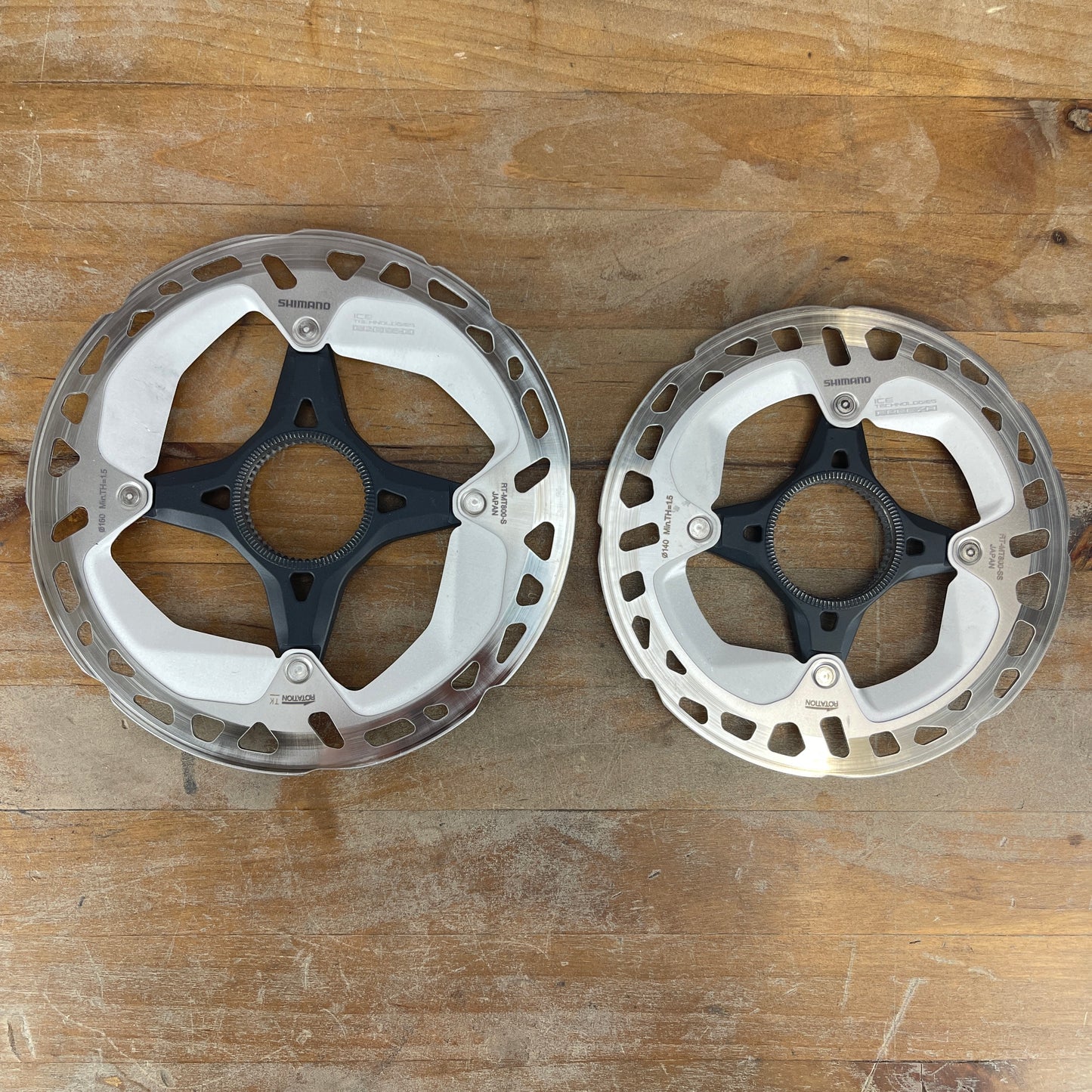 Shimano XT RT-MT800 Center Lock 160/140mm Bike Disc Brake Rotors 215g