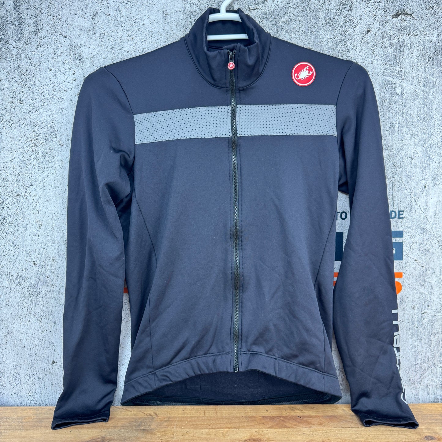 Castelli Black Men's Large Cycling Jacket w/Pockets