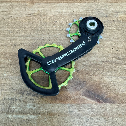 Ceramicspeed Red/Force AXS Carbon Green OSPW Rear Derailleur Cage 74g