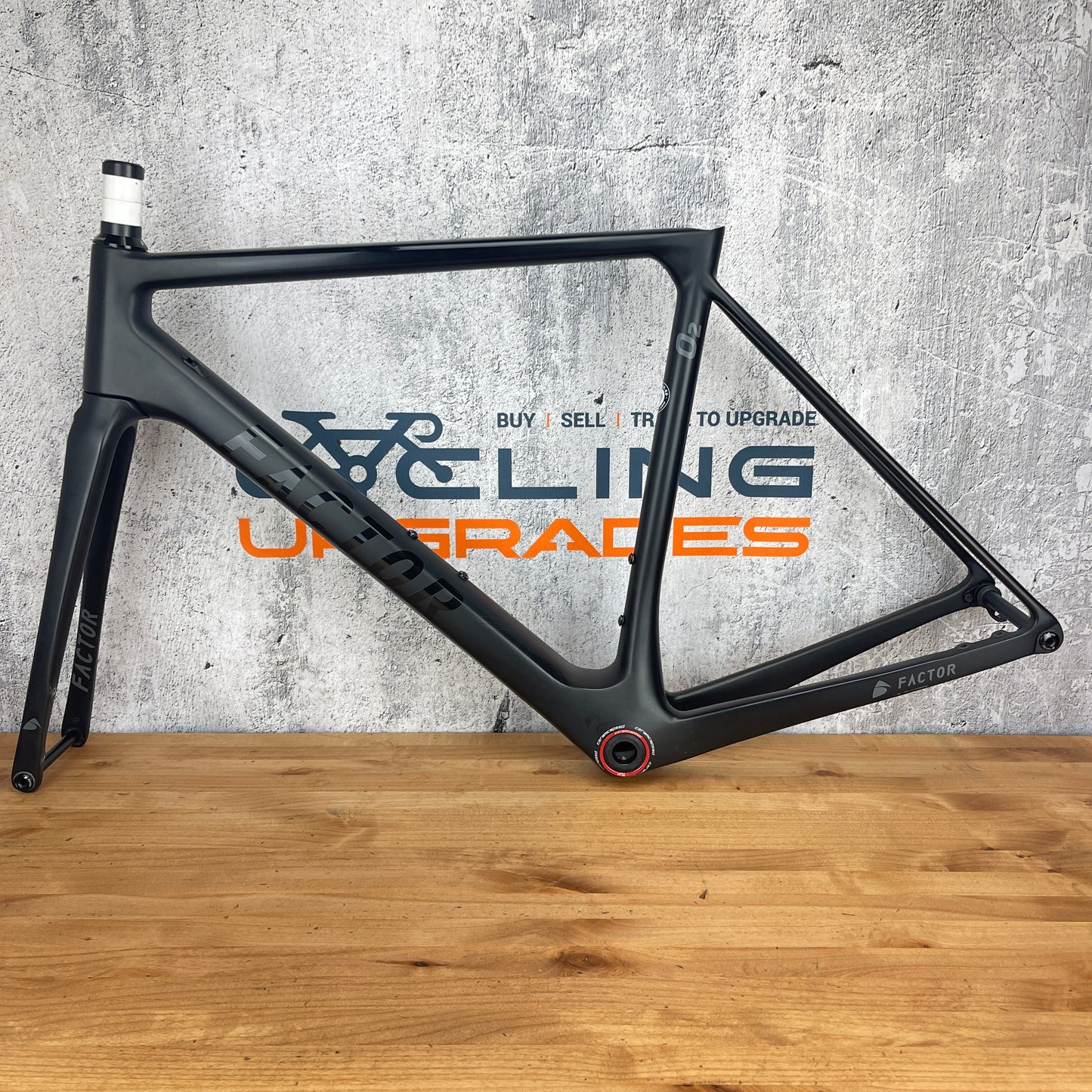 2018 Factor O2 54cm Carbon Disc Brake Road Bike Black Frameset 700c 1630g