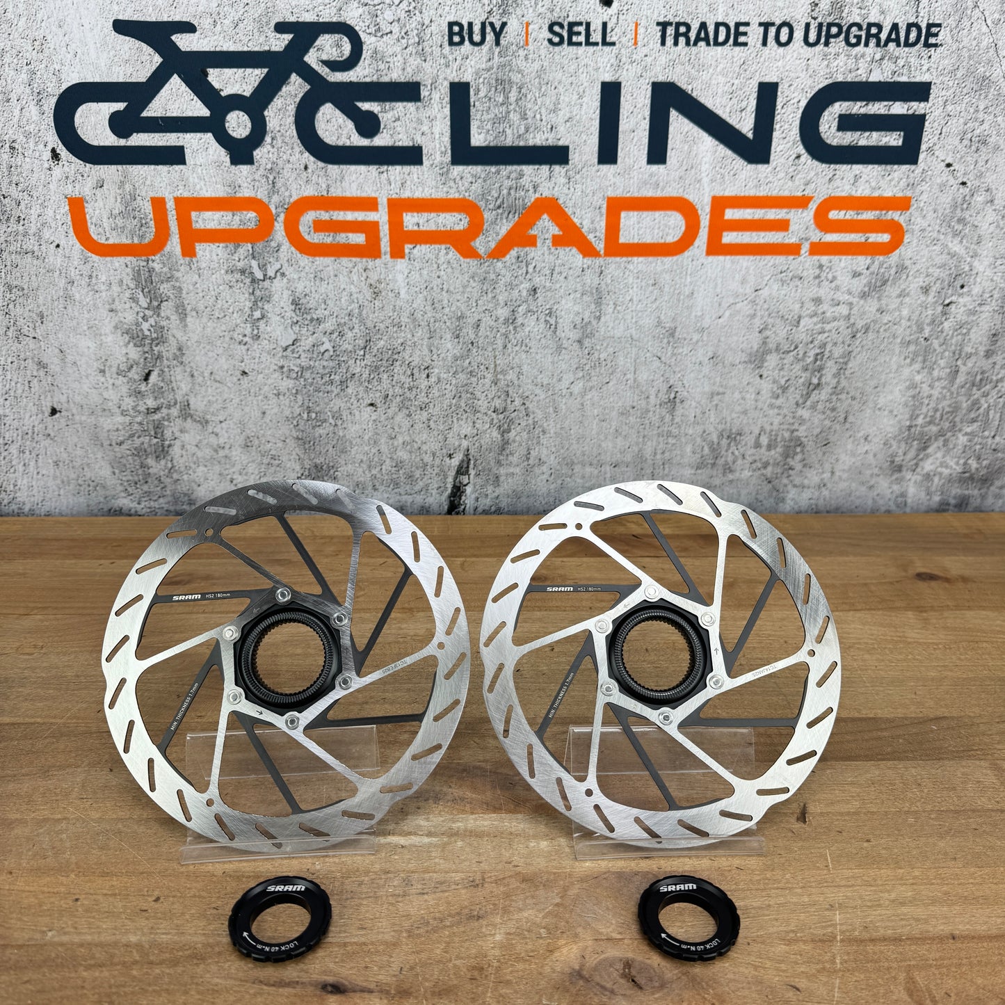 New Takeoff! SRAM HS2 180mm Pair Mountain Bike Disc Brake Rotors MSRP $130