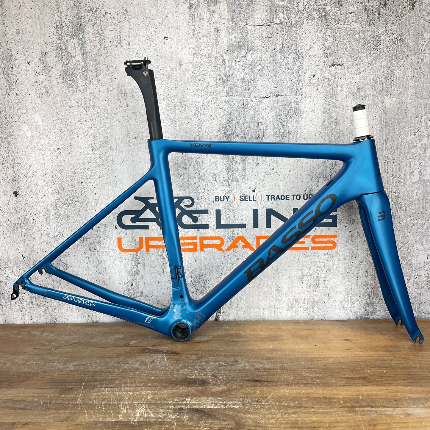 2022 Basso Venta Size 45 (50.5cm TT) Carbon Rim Brake Frameset 700c 1885g