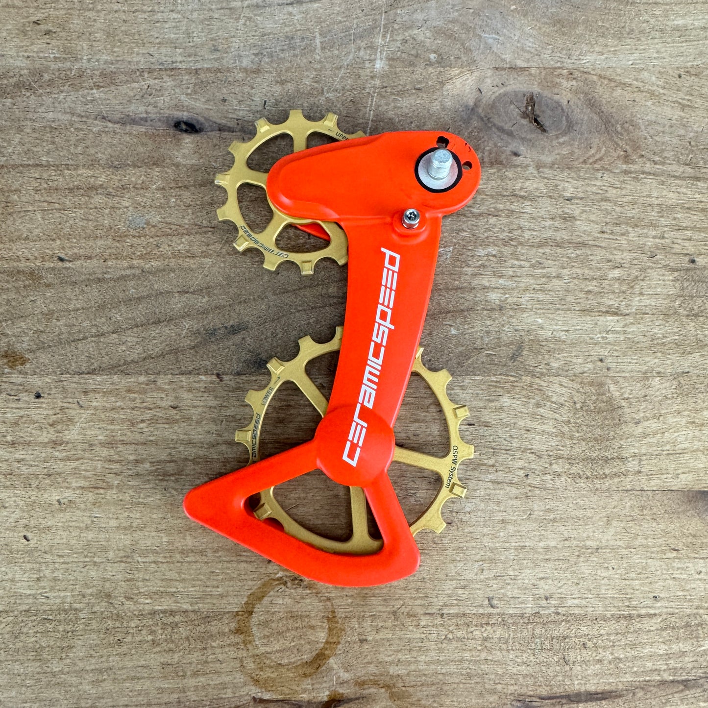 Low Mile! Ceramicspeed OSPW Derailleur Cage For Shimano XT/XTR Orange/Gold