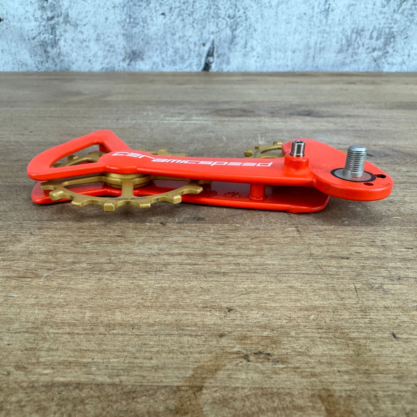 Low Mile! Ceramicspeed OSPW Derailleur Cage For Shimano XT/XTR Orange/Gold