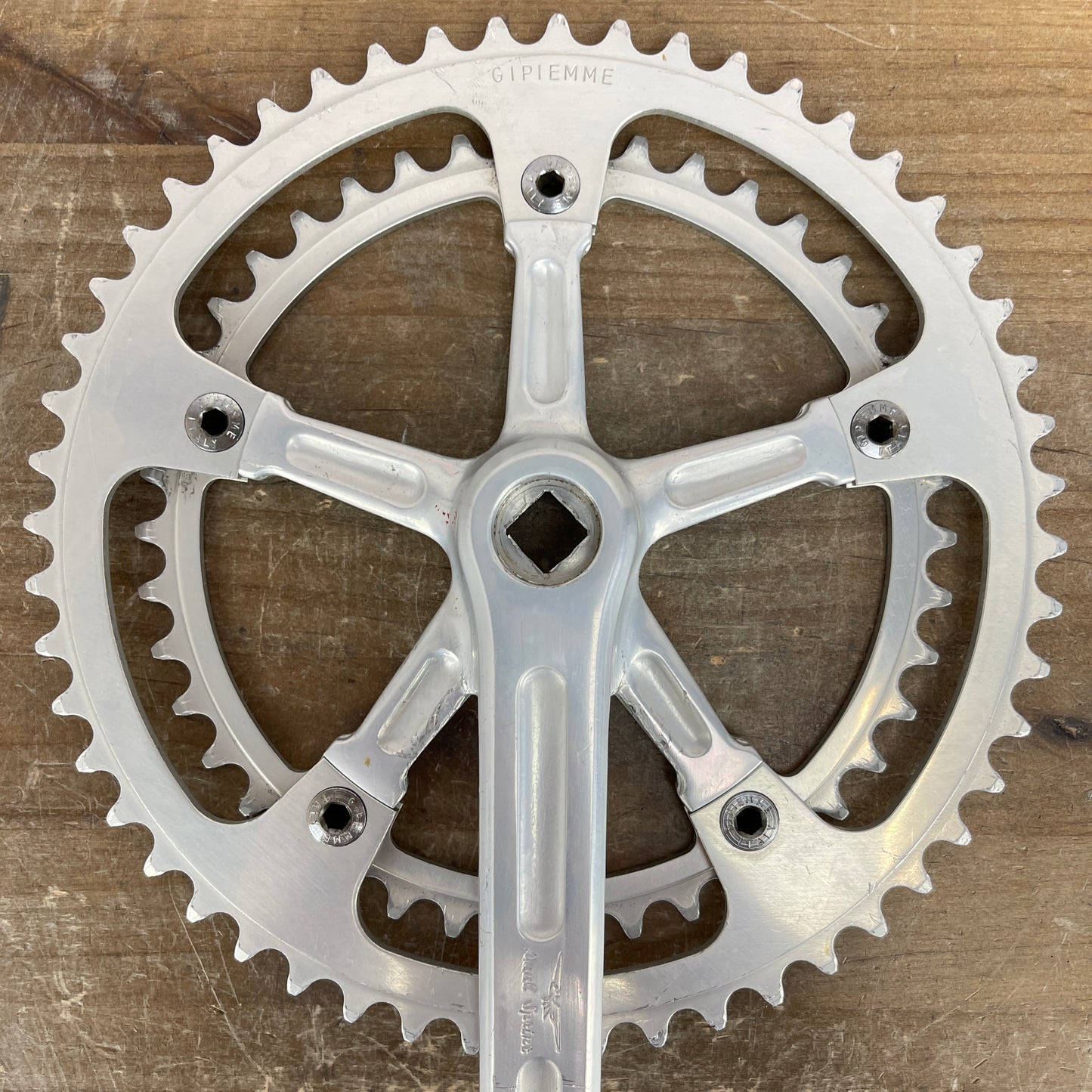 Gipiemme Dual Sprint 172.5mm 52/42t Square Taper Road Bike Alloy Crankset 635g