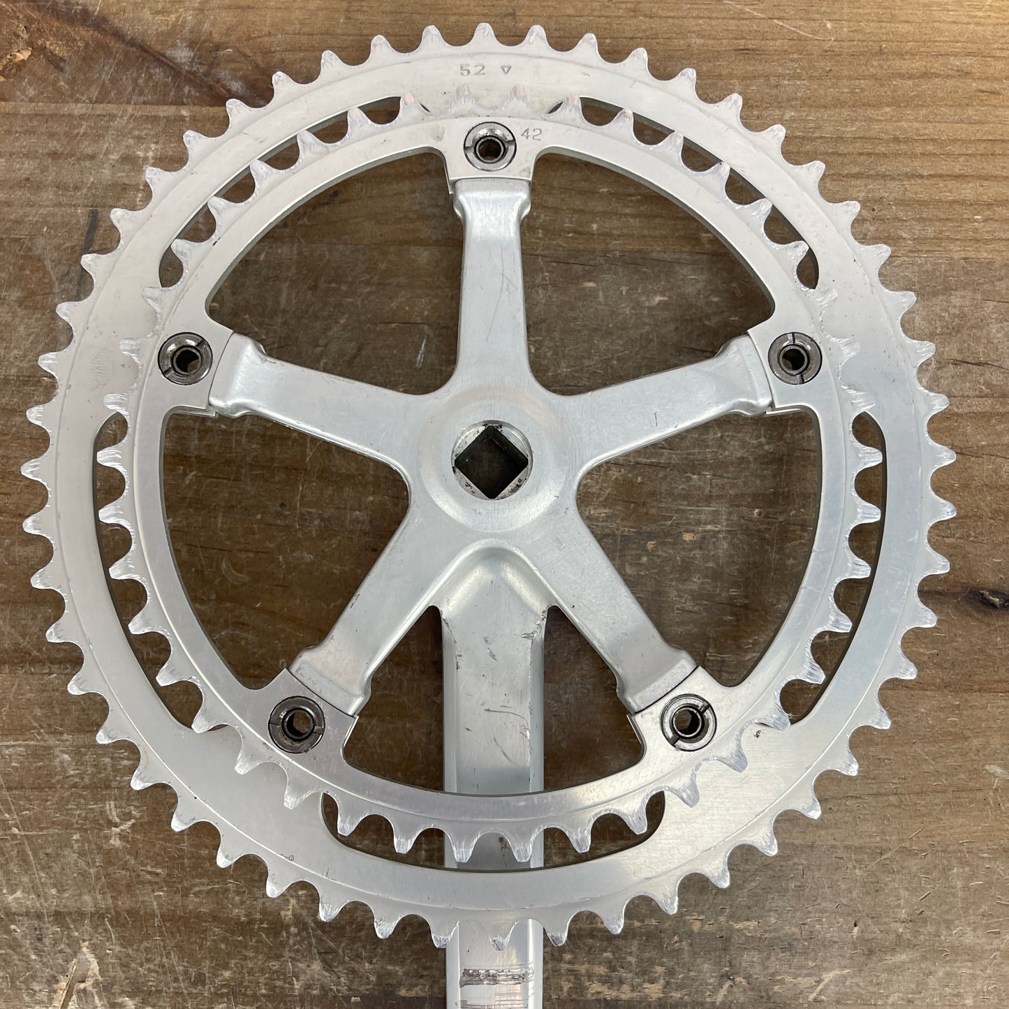 Gipiemme Dual Sprint 172.5mm 52/42t Square Taper Road Bike Alloy Crankset 635g